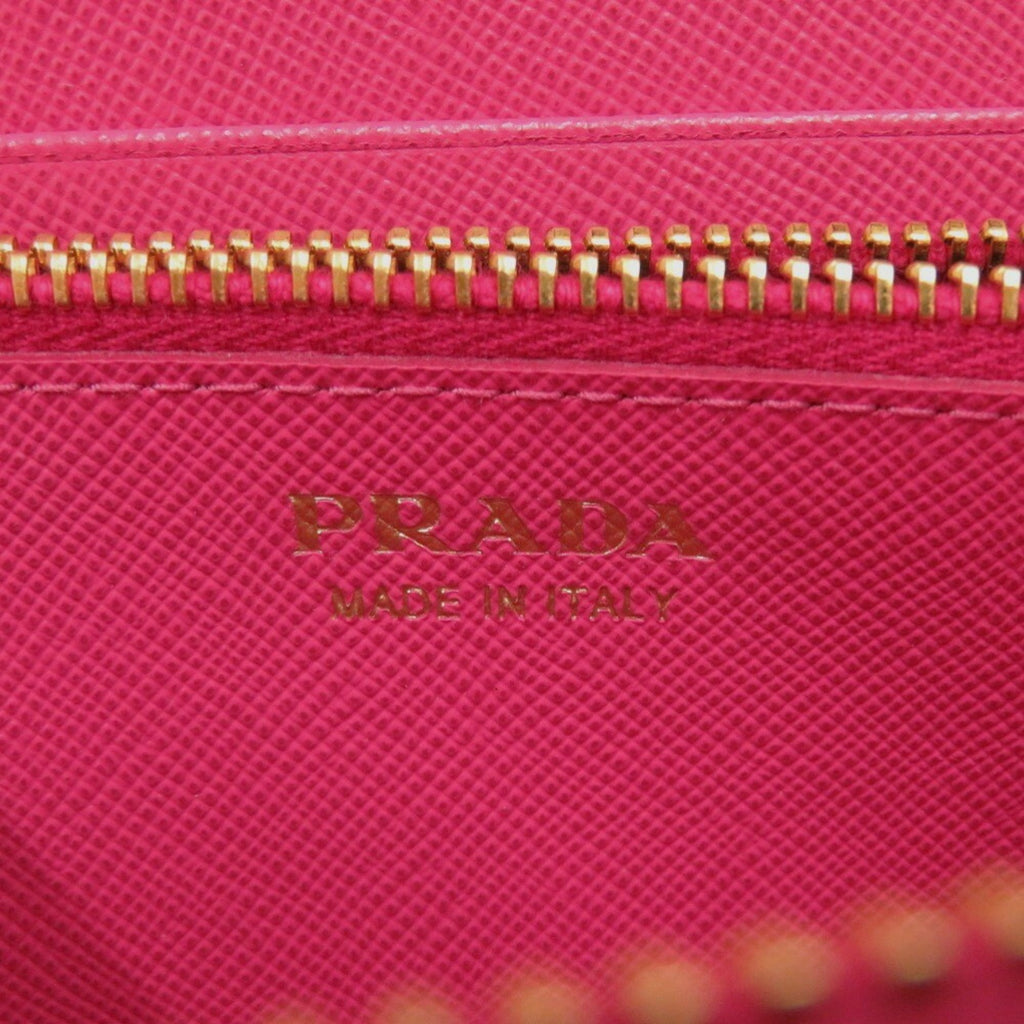 Prada Pink Leather Long Wallet (Bi-Fold)