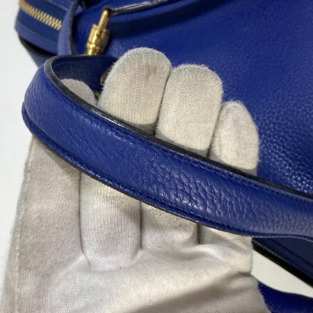 Celine Blue Leather Shoulder Bag