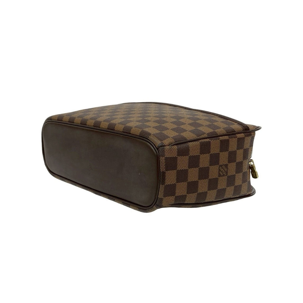 Louis Vuitton Brown Leather Pvc Boston Bag Handbag