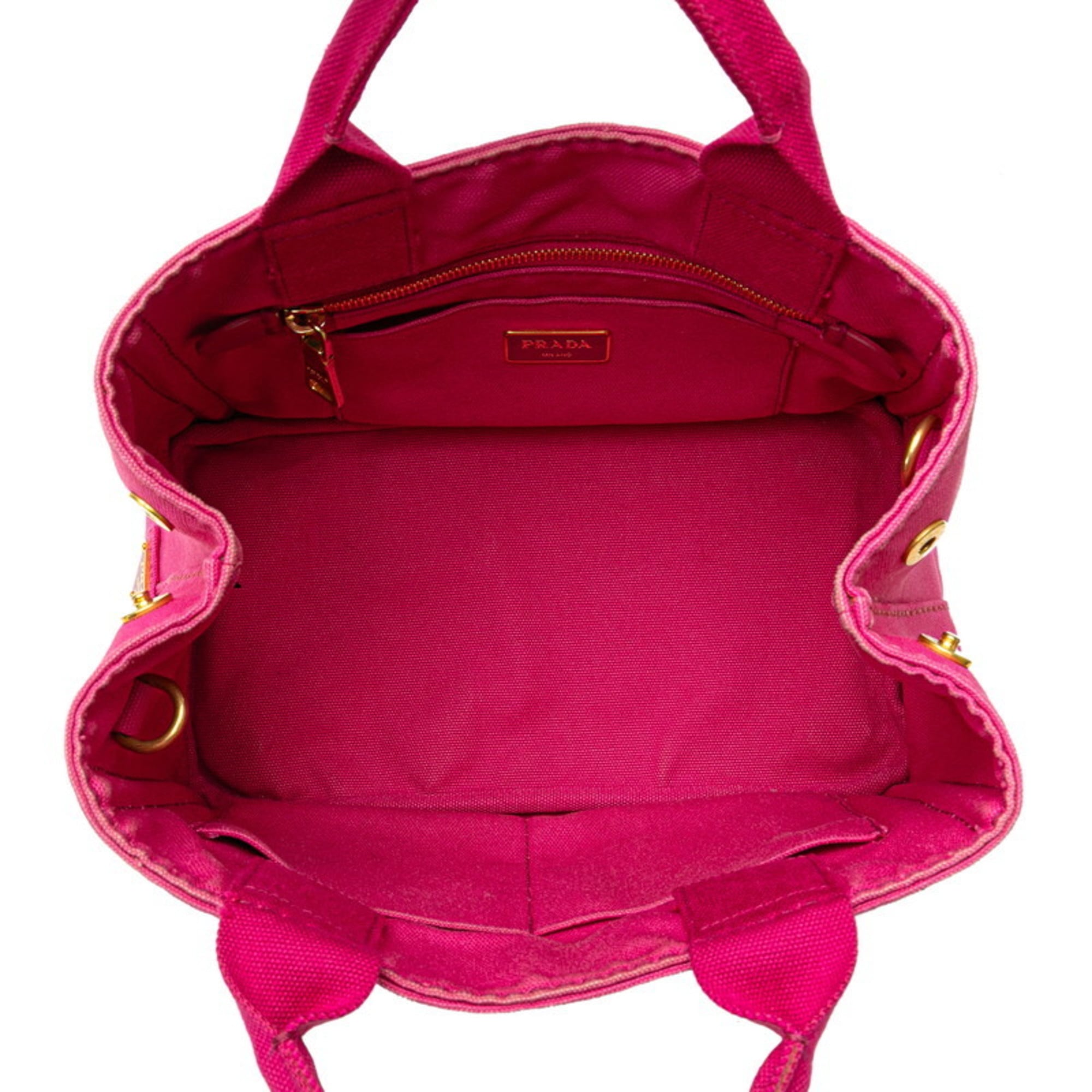 Prada Canapa Pink Canvas Handbag Shoulder Bag