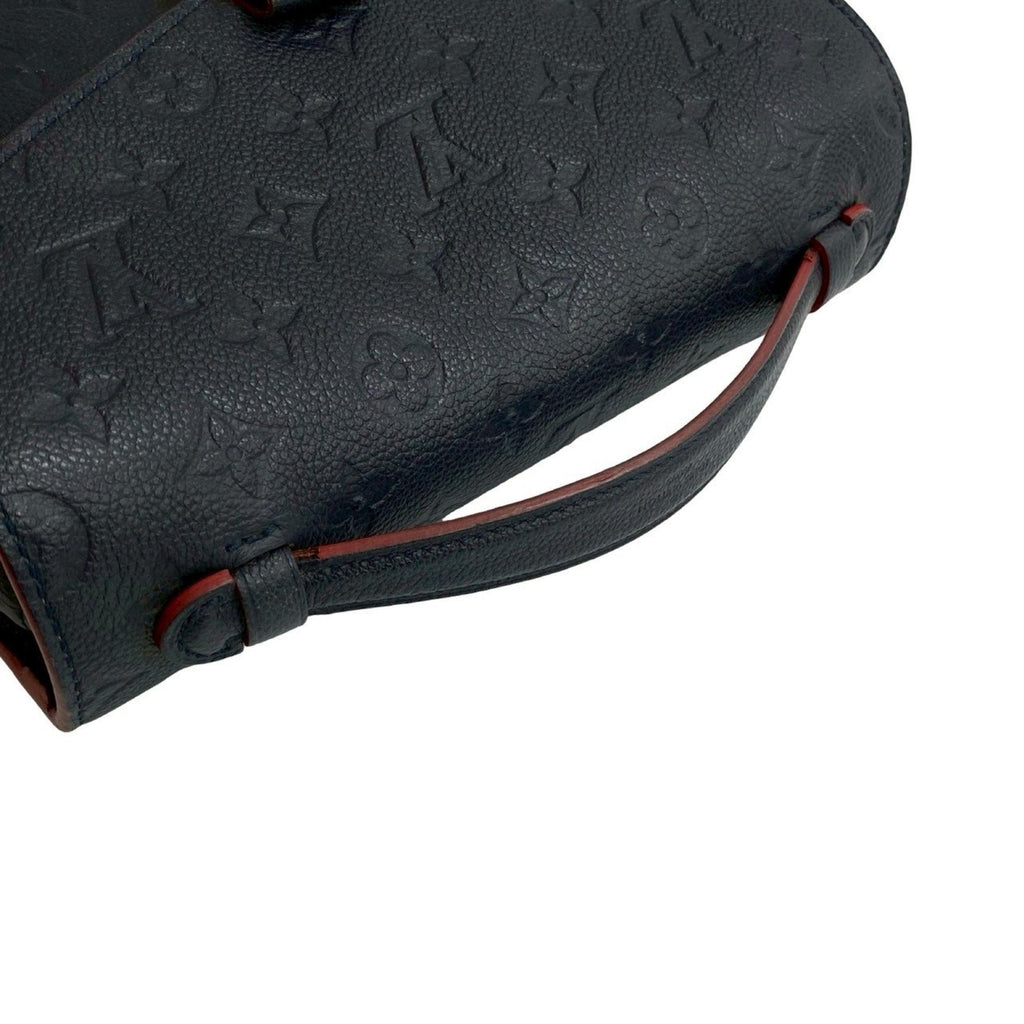 Louis Vuitton Navy Red Color Leather Handbag Shoulder Bag