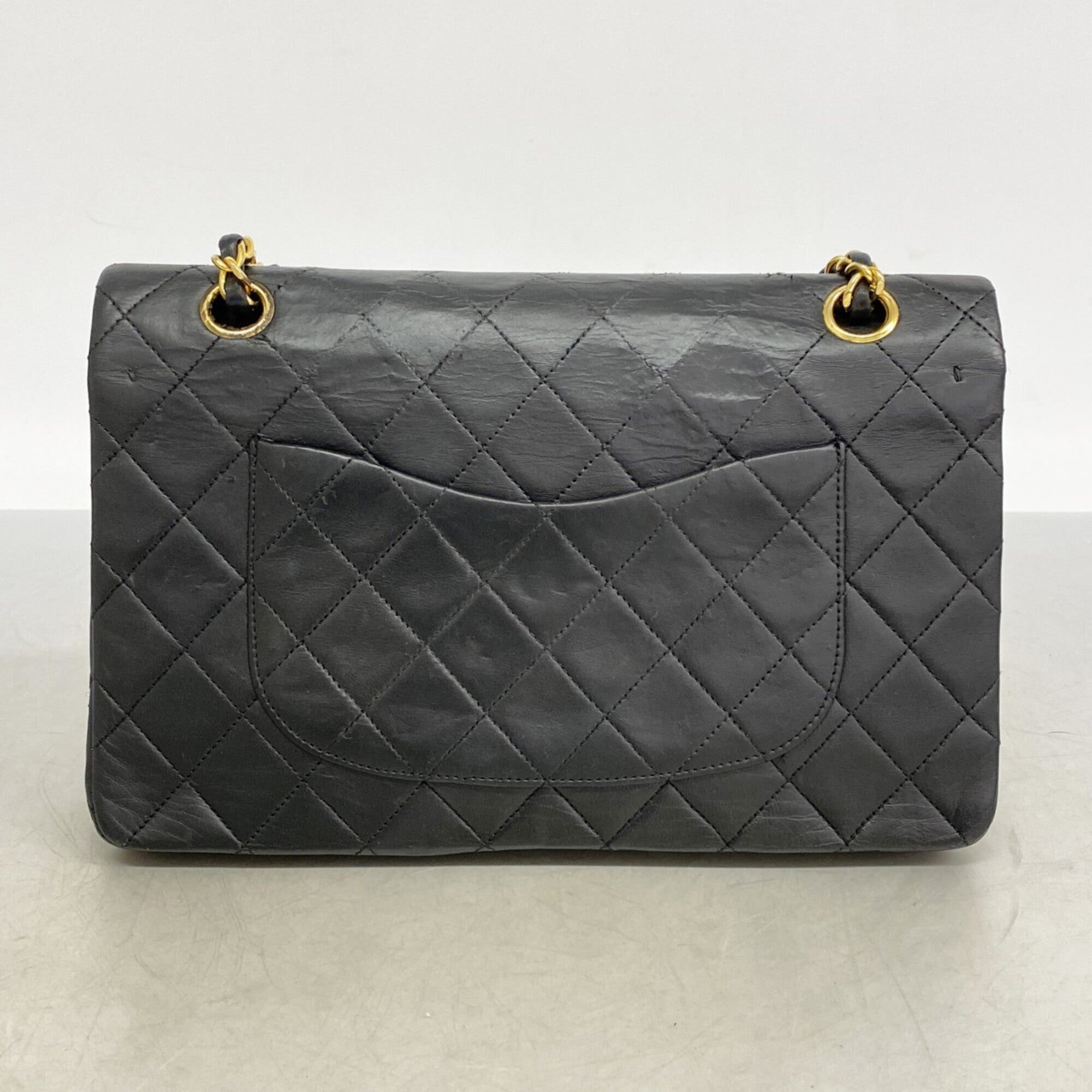 Chanel Black Leather Shoulder Bag