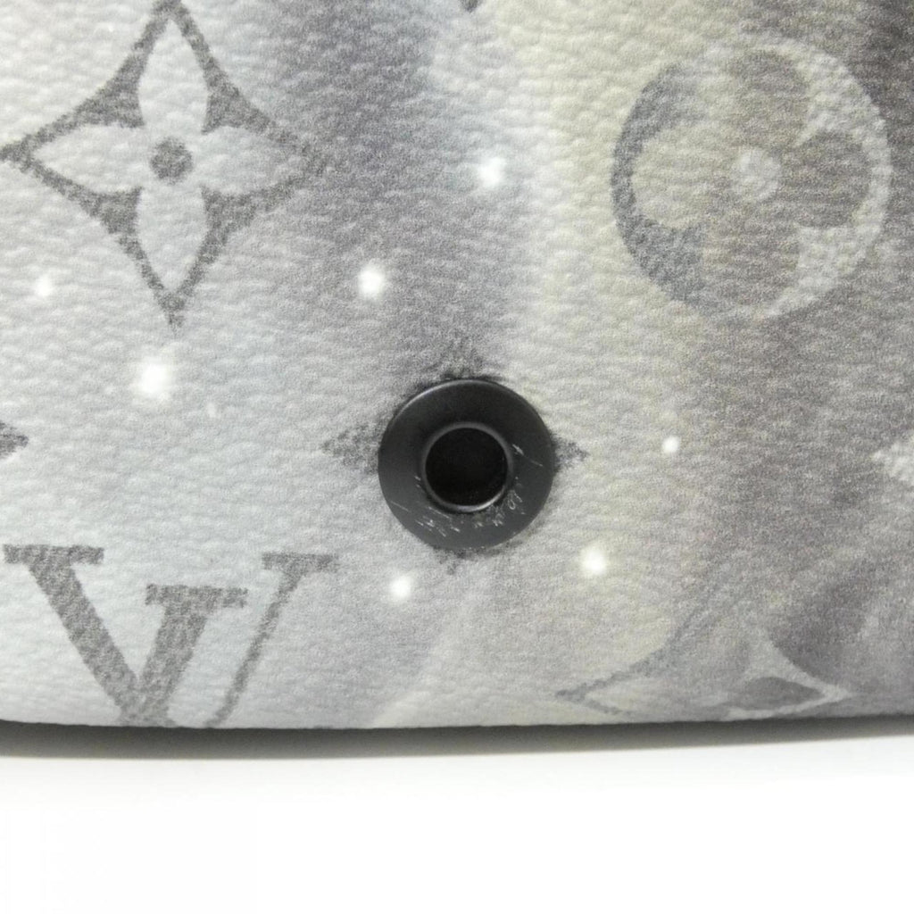 Louis Vuitton Black Silver Coated Canvas Shoulder Bag