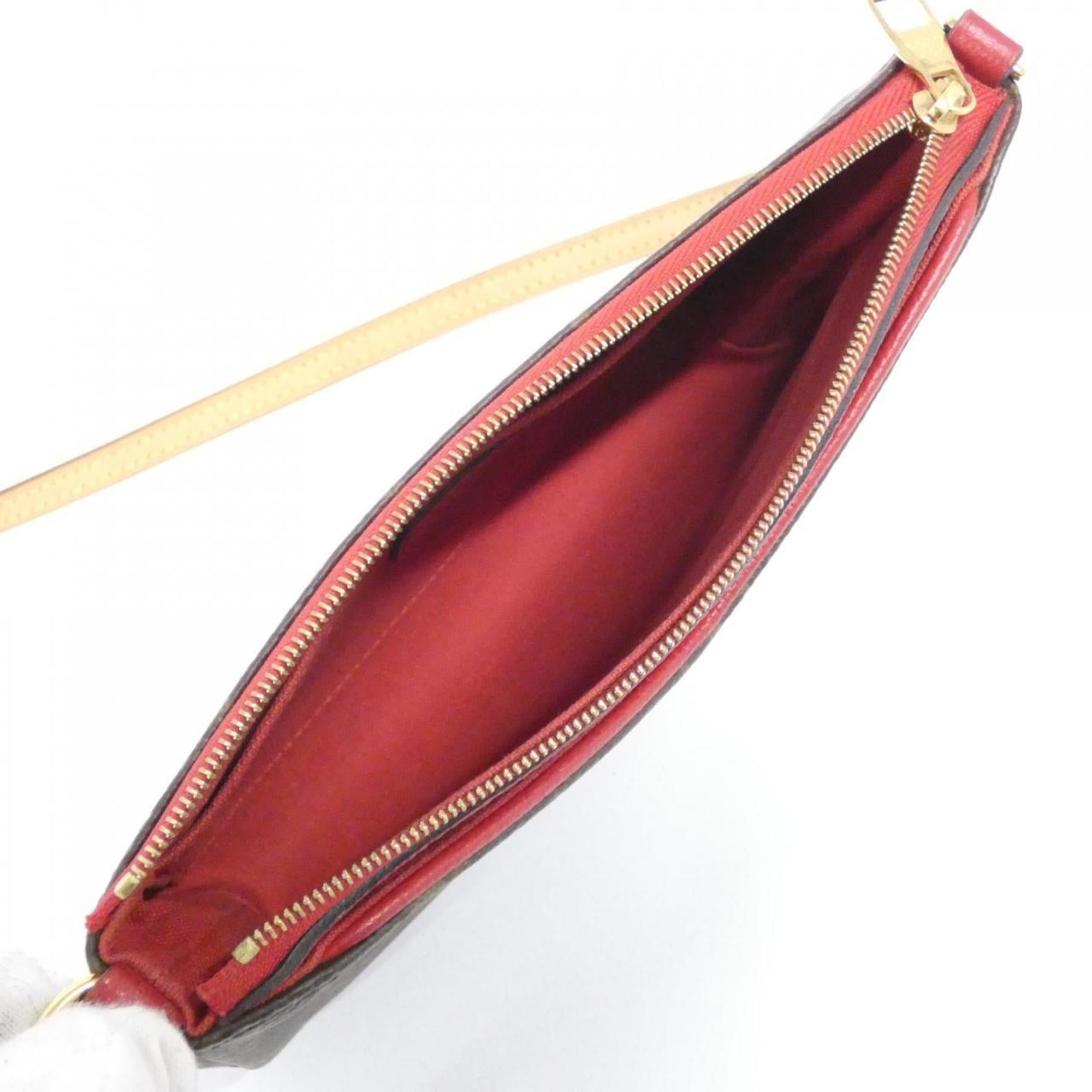Louis Vuitton Monogram Cerise Marron Coated Canvas Shoulder Bag