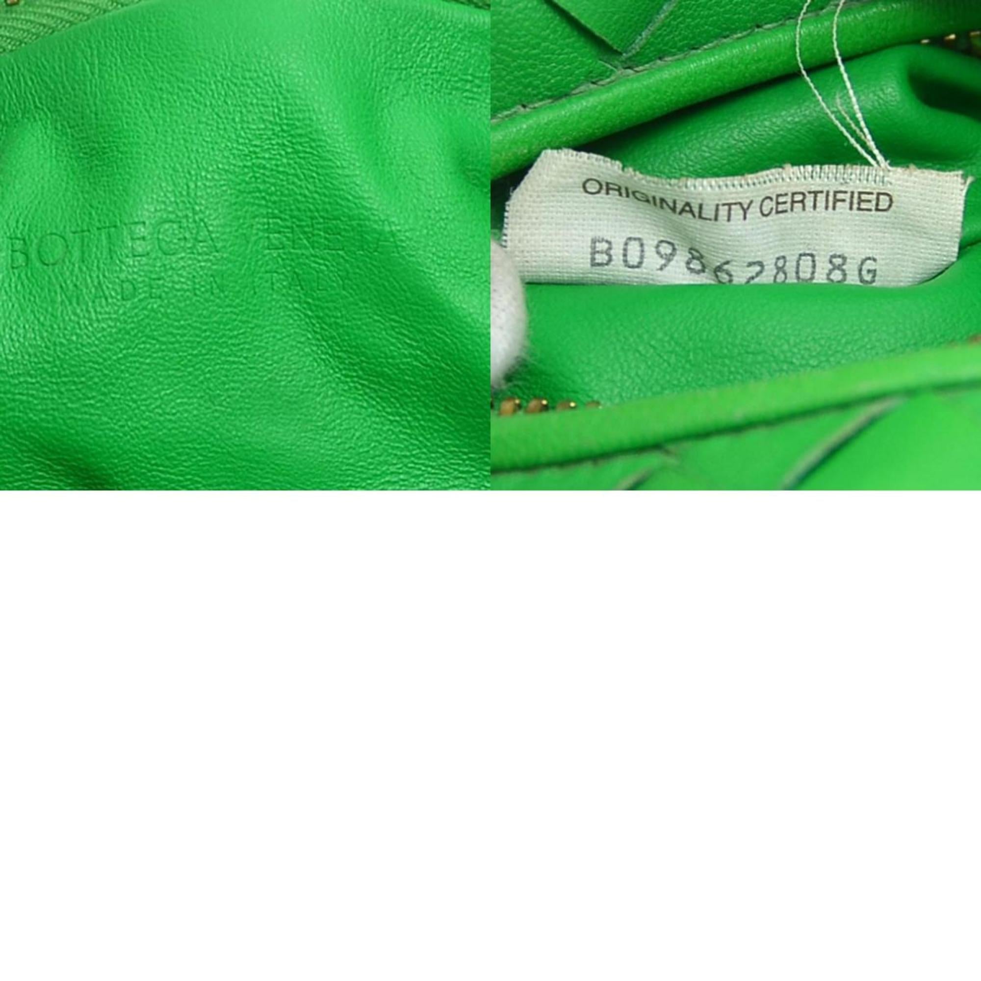 Bottega Veneta Green Leather Handbag