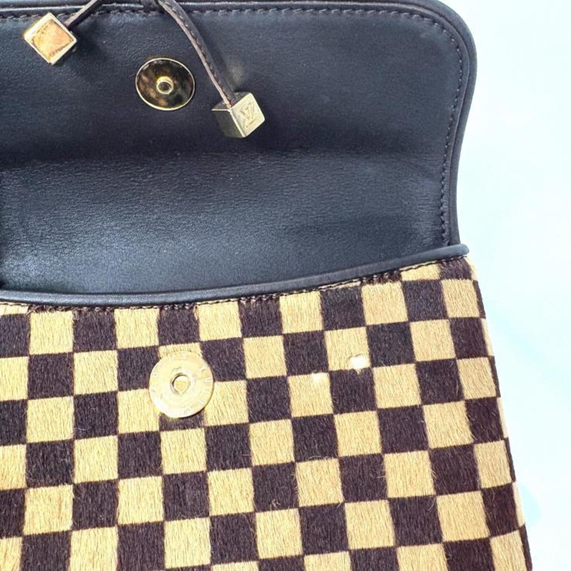 Louis Vuitton Brown Leather Shoulder Bag
