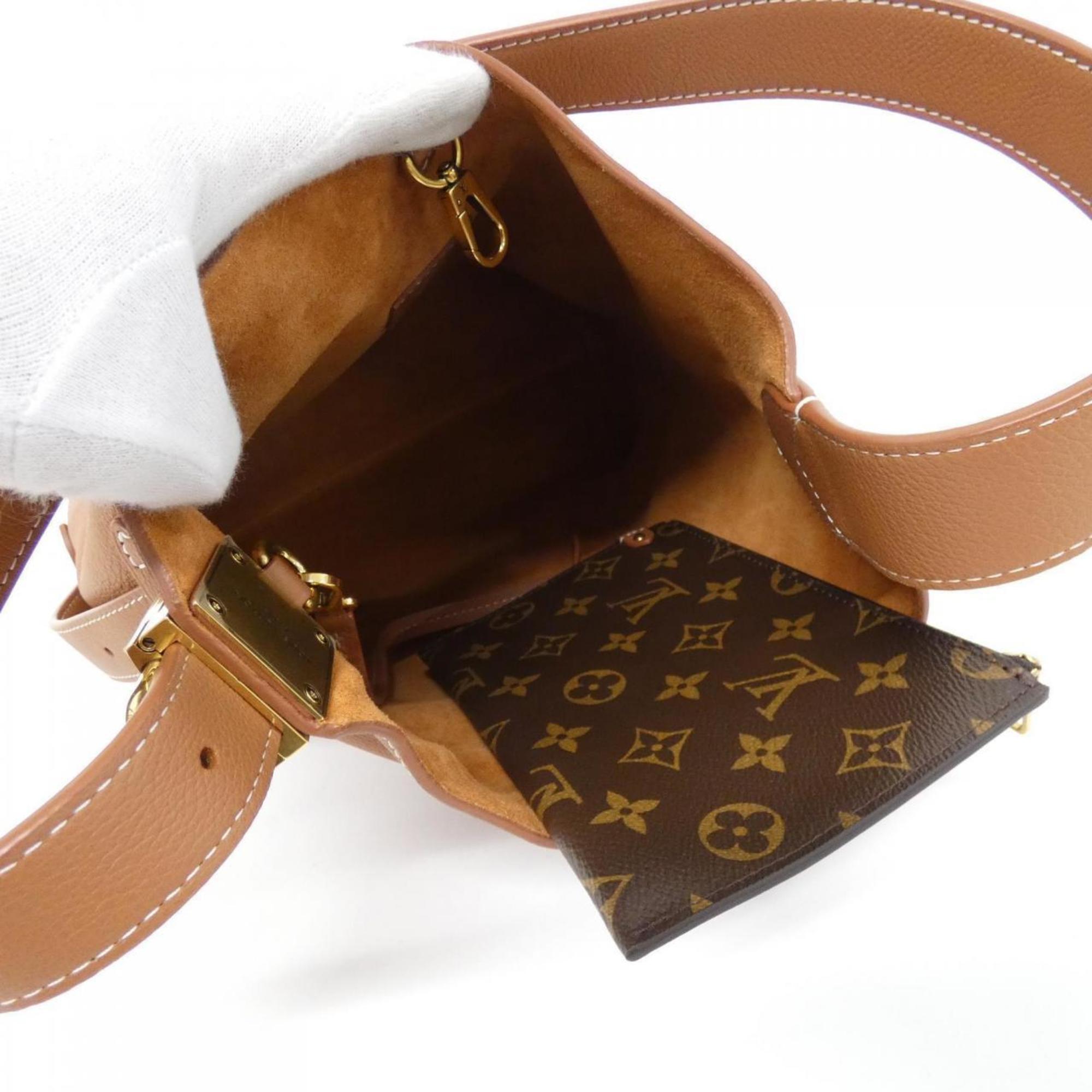 Louis Vuitton Cognac Leather Shoulder Bag