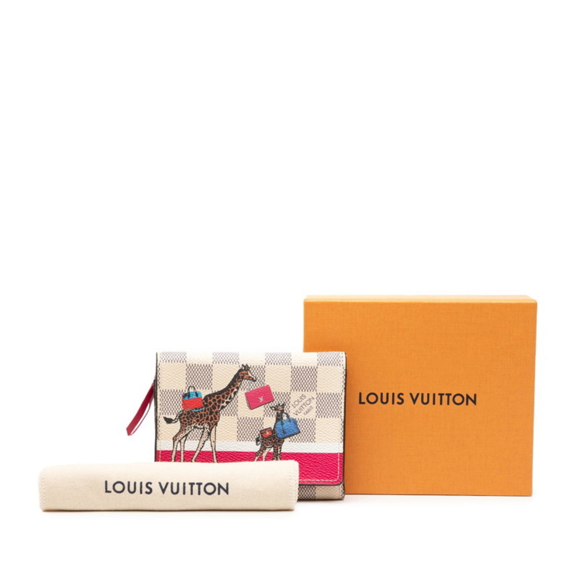 Louis Vuitton Multi-Color White Pvc Leather Wallet (Tri-Fold)