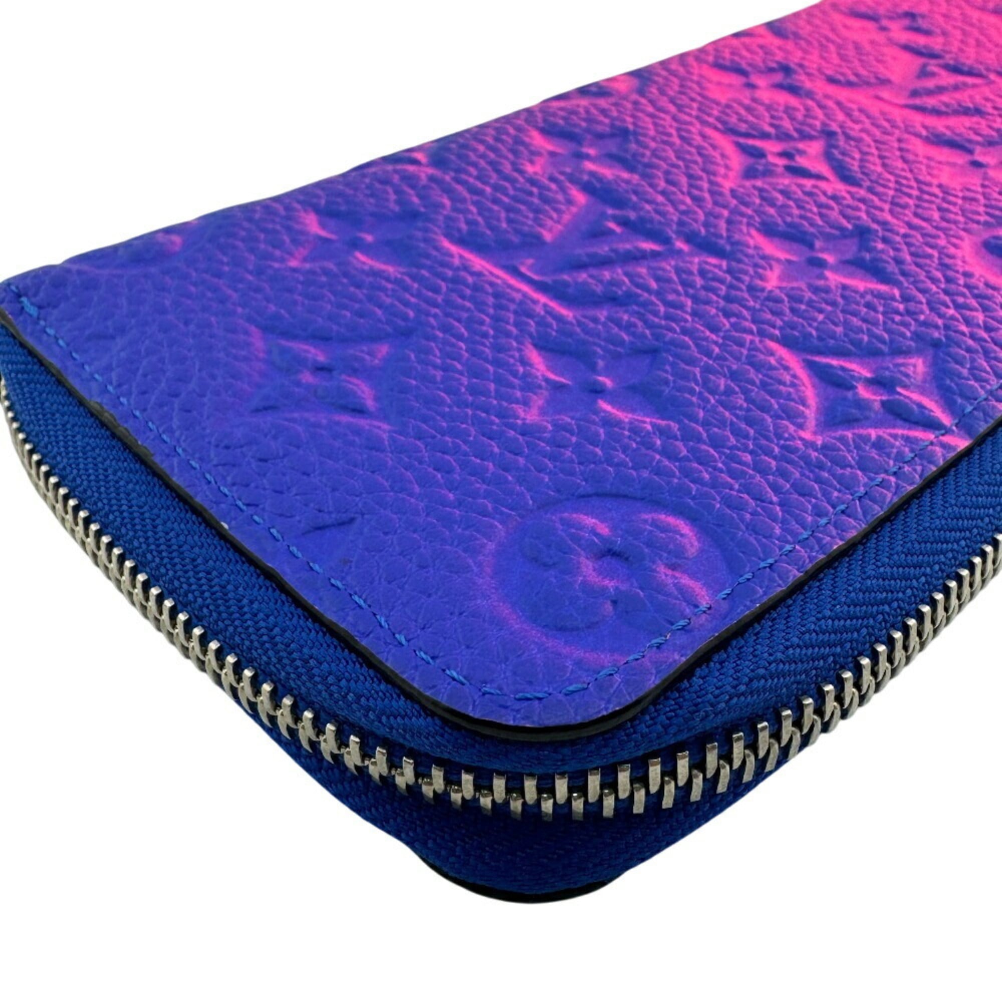 Louis Vuitton Blue Pink Leather Long Wallet