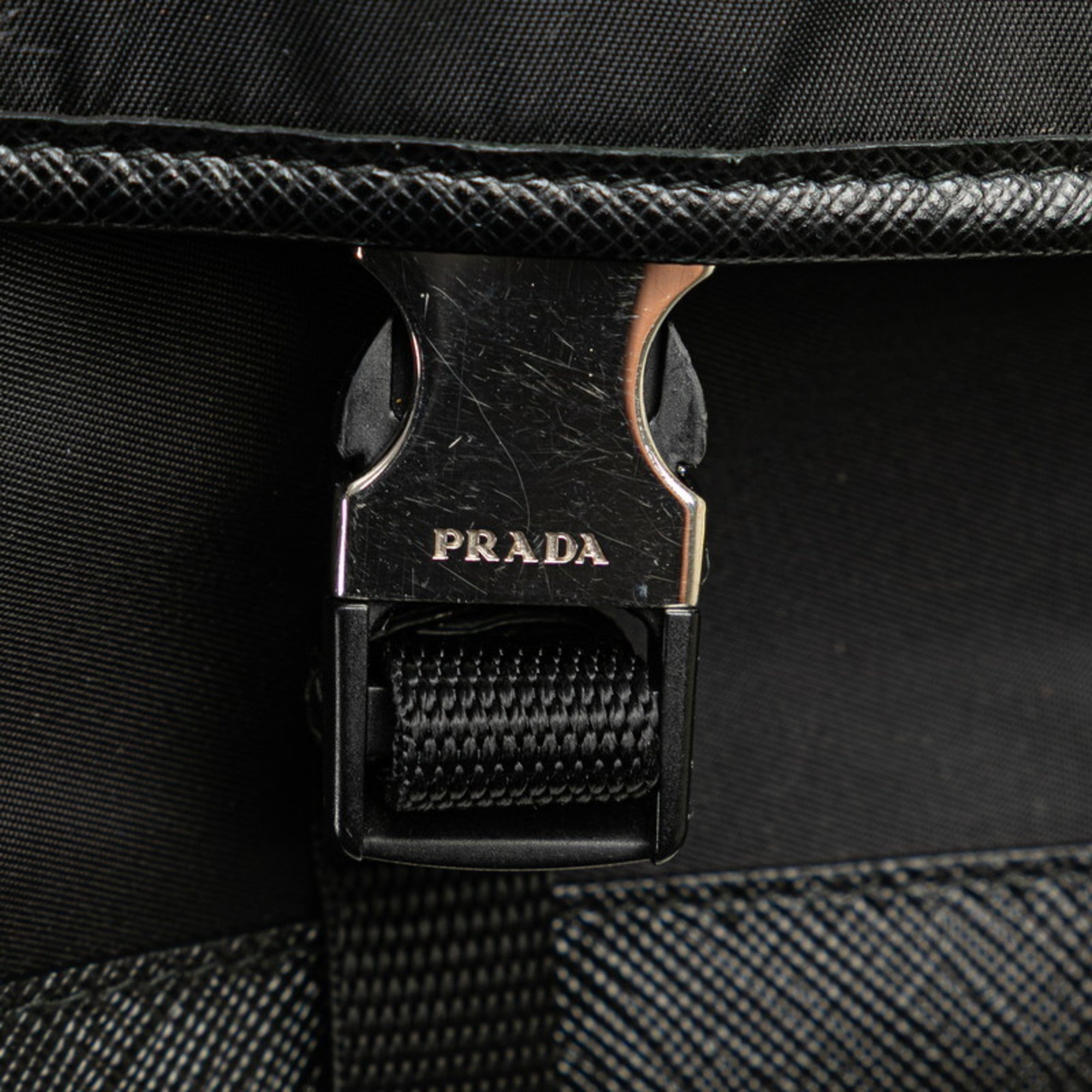 Prada Black Nylon Leather Fanny Pack