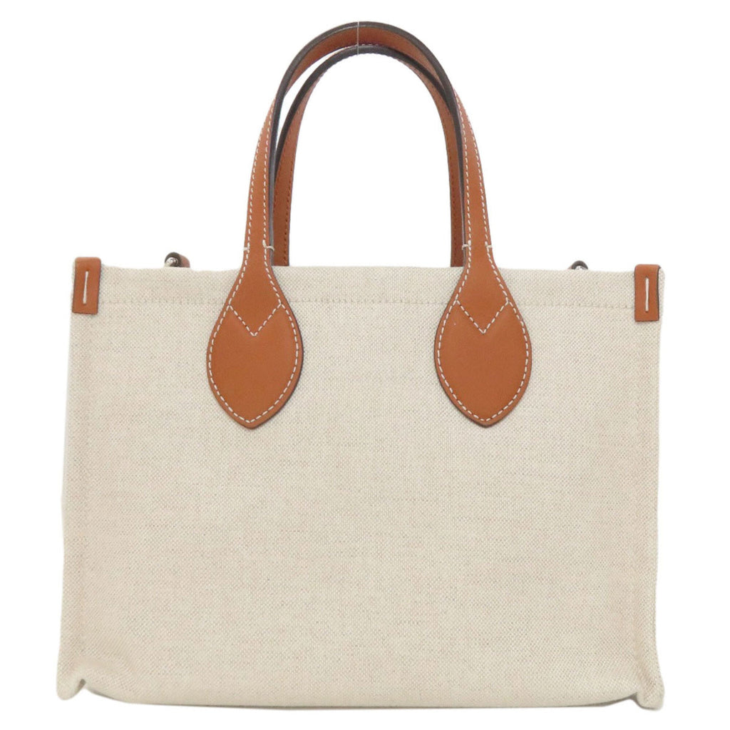 Gucci Beige Brown Canvas Handbag Pouch (Pre-Owned)