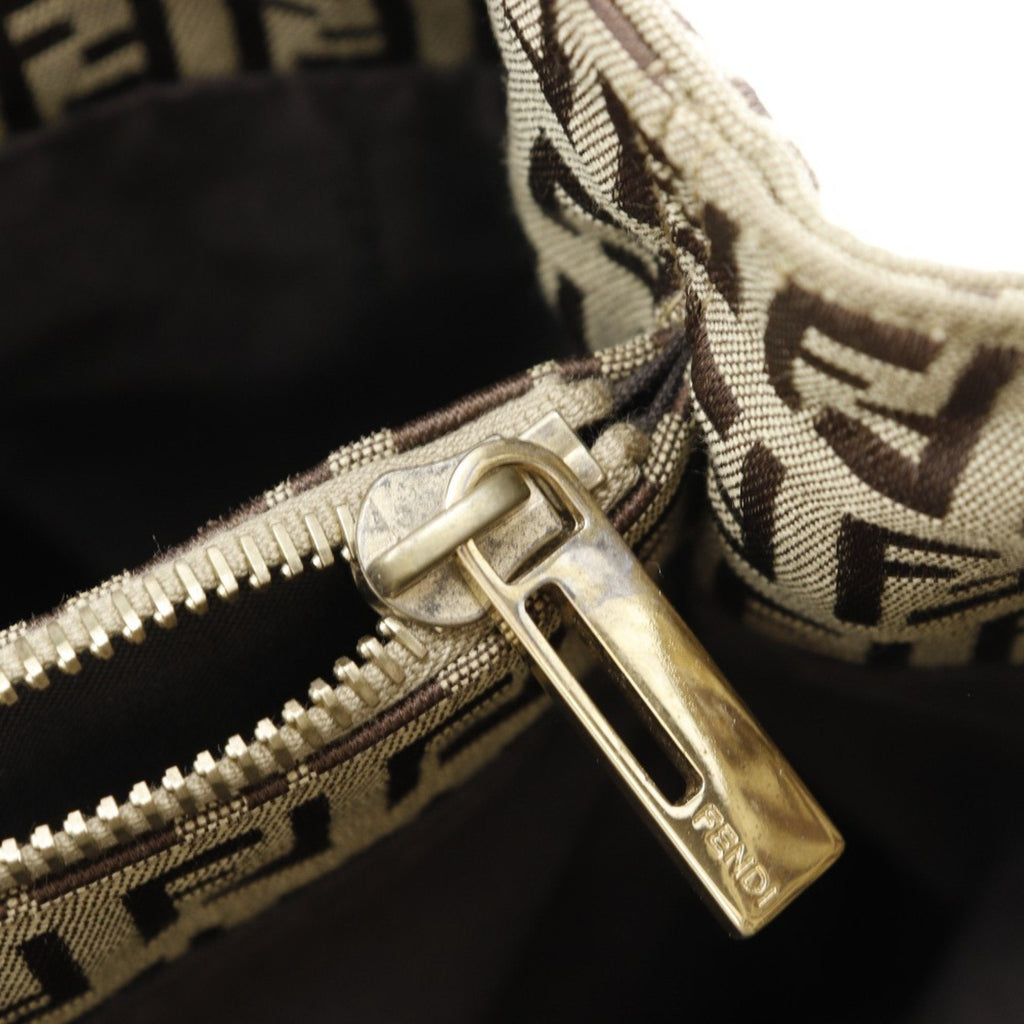 Fendi Brown Nylon Canvas Handbag