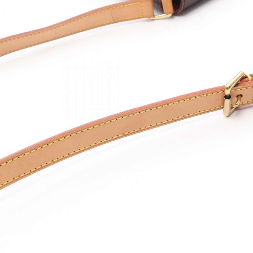 Louis Vuitton Brown Coated Canvas Leather Shoulder Bag