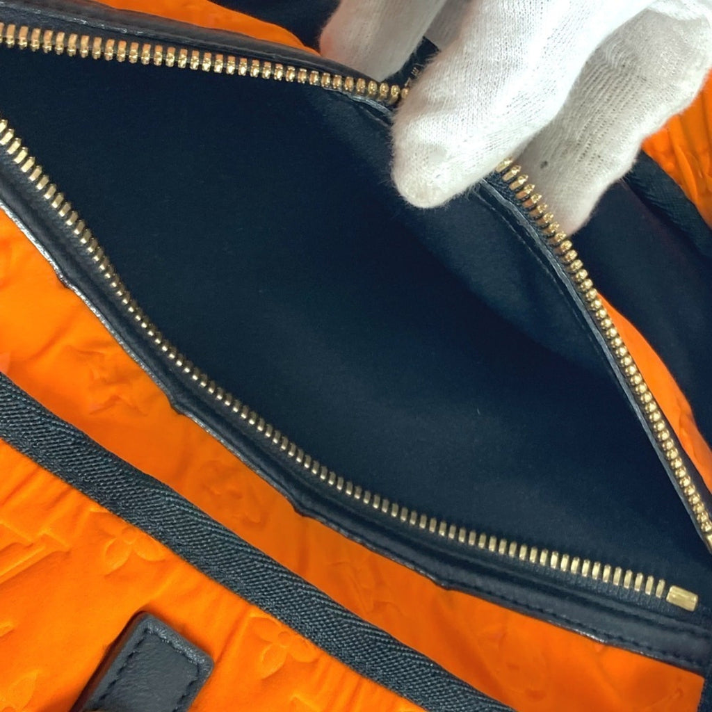 Louis Vuitton Orange Microfiber Shoulder Bag Tote Bag