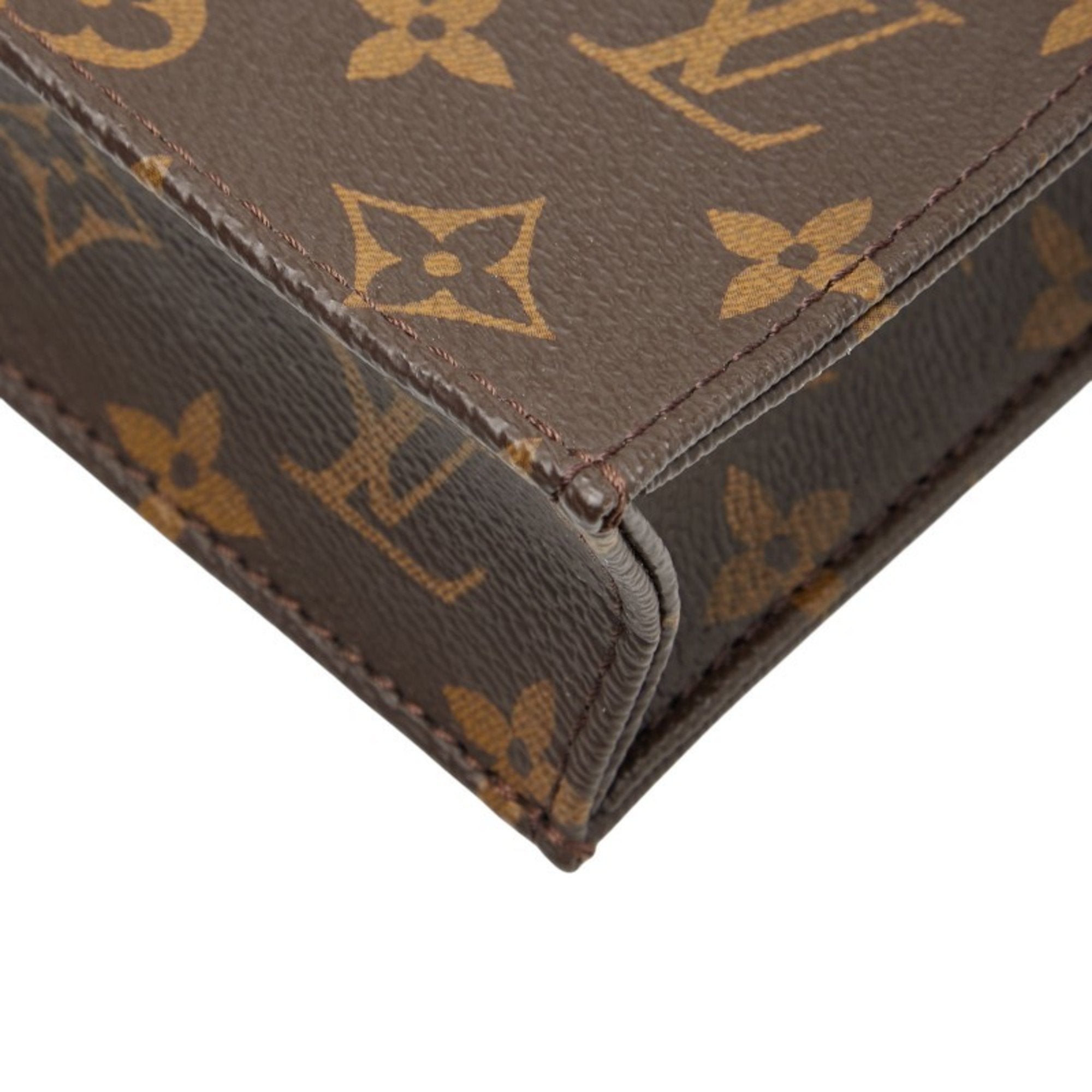 Louis Vuitton Brown Pvc Leather Handbag Shoulder Bag