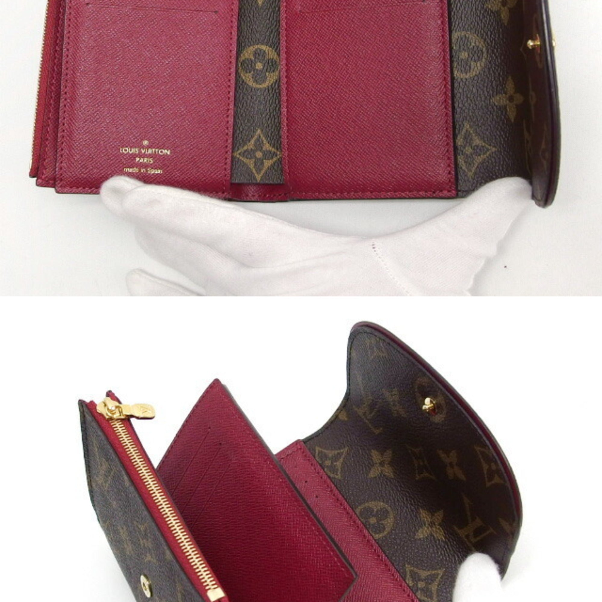 Louis Vuitton Monogram Fuchsia Pink Monogram Monogram Wallet (Tri-Fold)