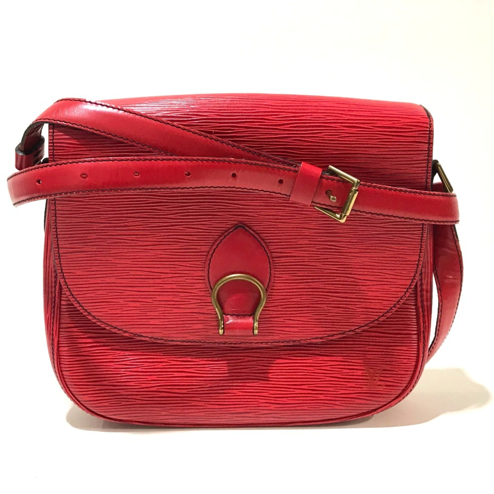Louis Vuitton Red Leather Shoulder Bag