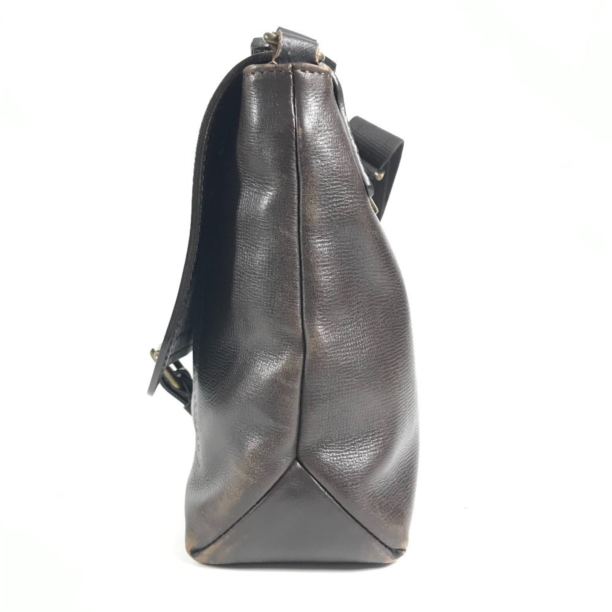 Louis Vuitton Brown Coffee Utah Leather Messenger Bag Shoulder Bag
