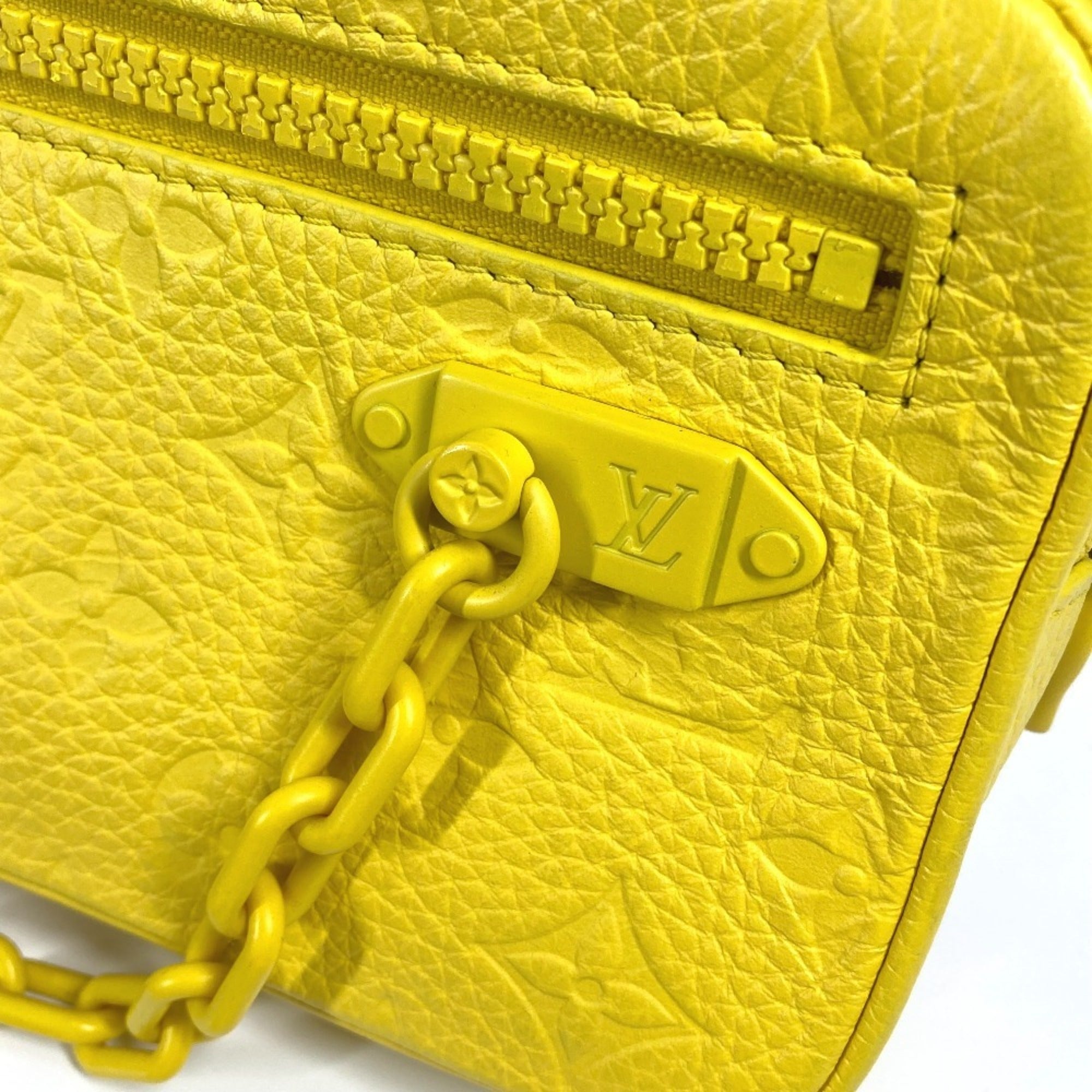 Louis Vuitton Yellow Leather Clutch Bag