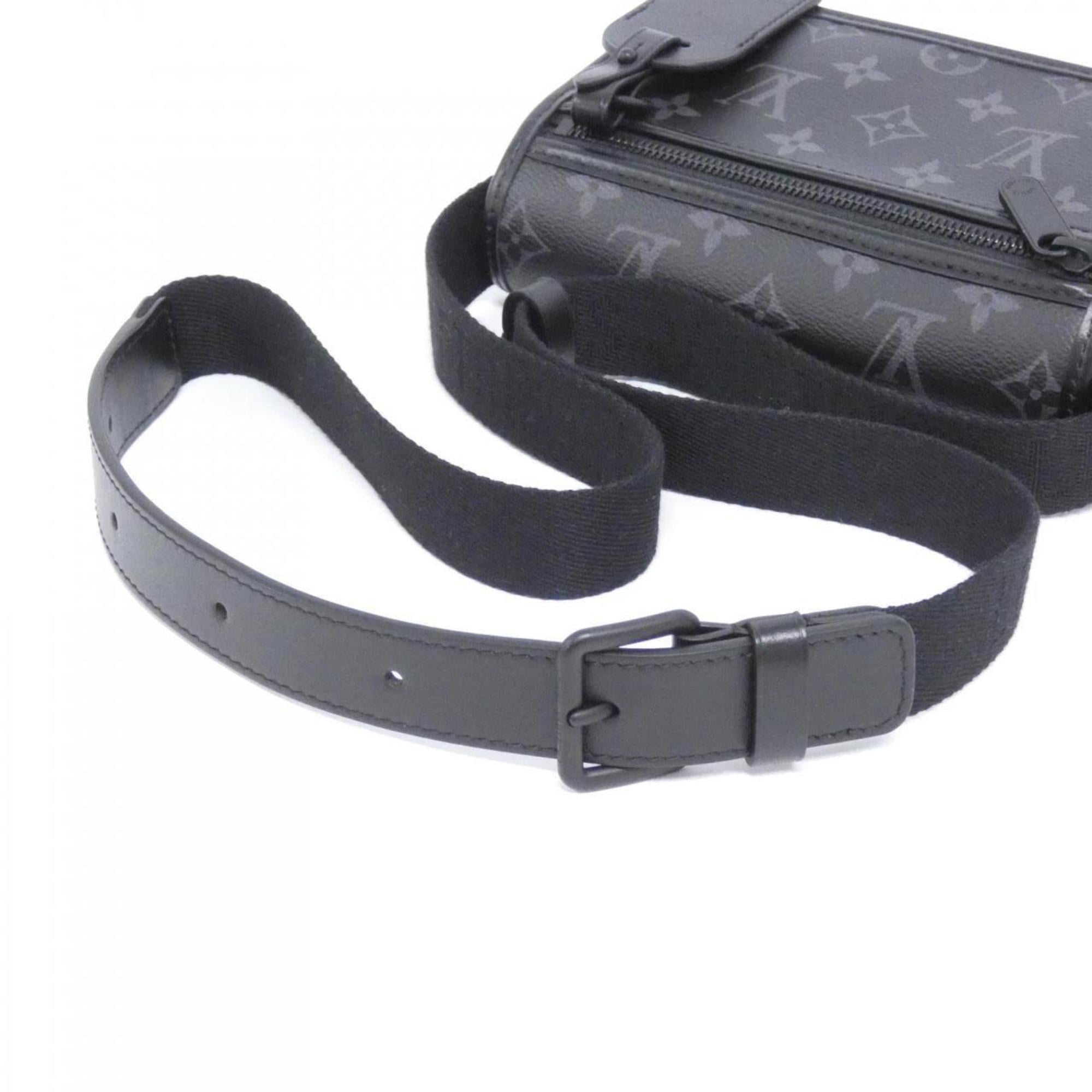 Louis Vuitton Black Coated Canvas Shoulder Bag