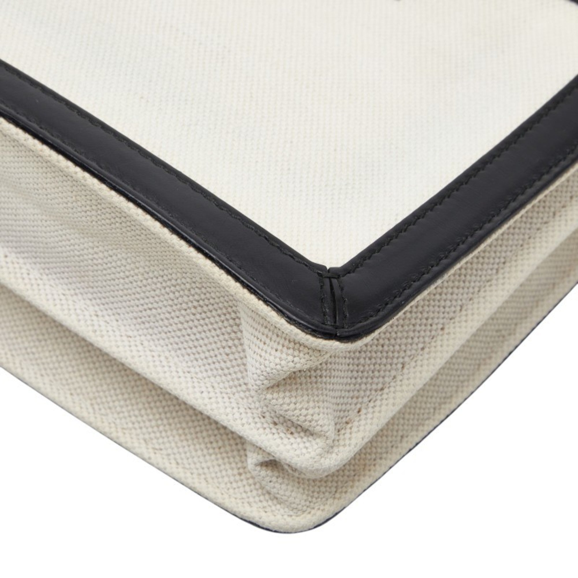 Balenciaga Black White Canvas Leather Shoulder