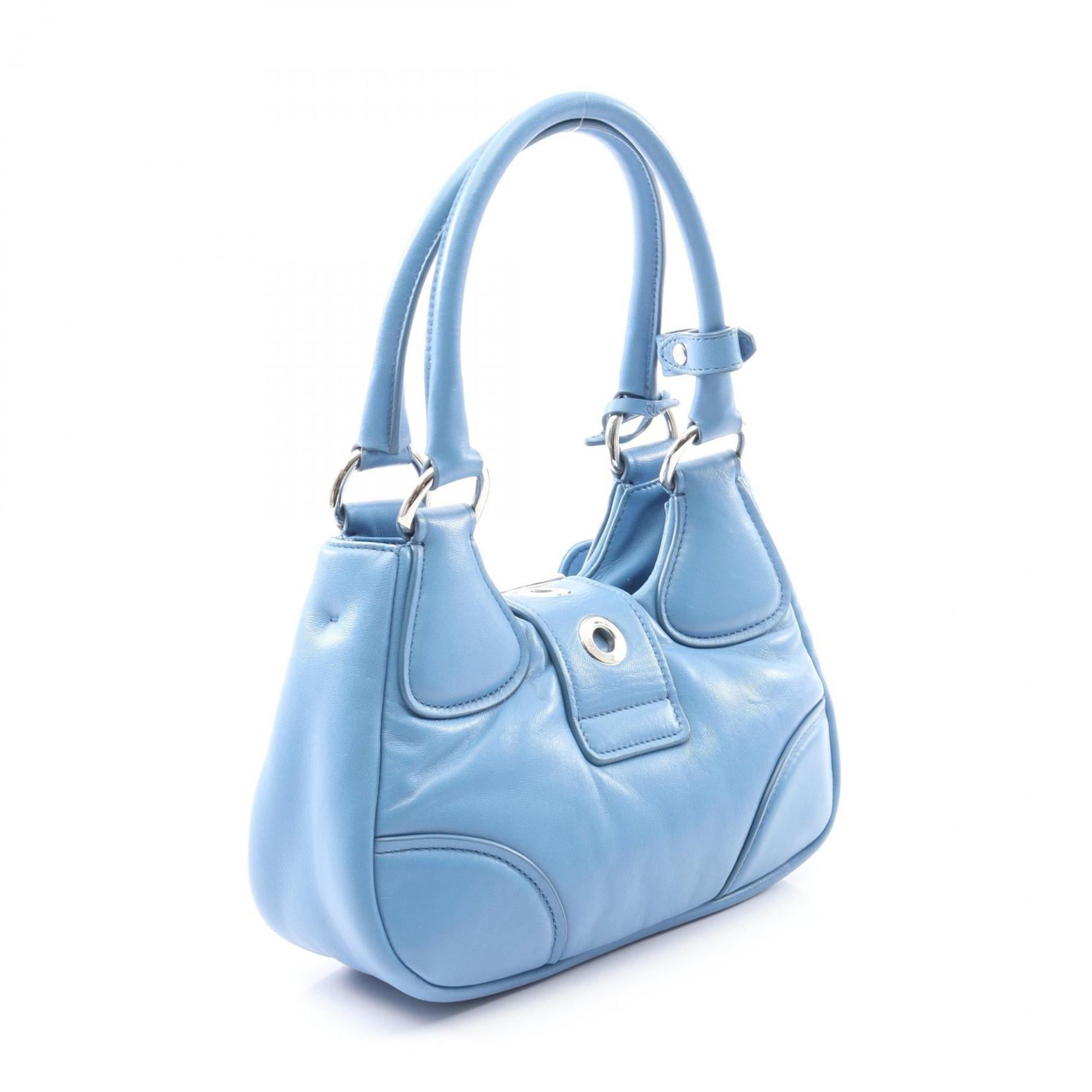 Prada Blue Leather Handbag
