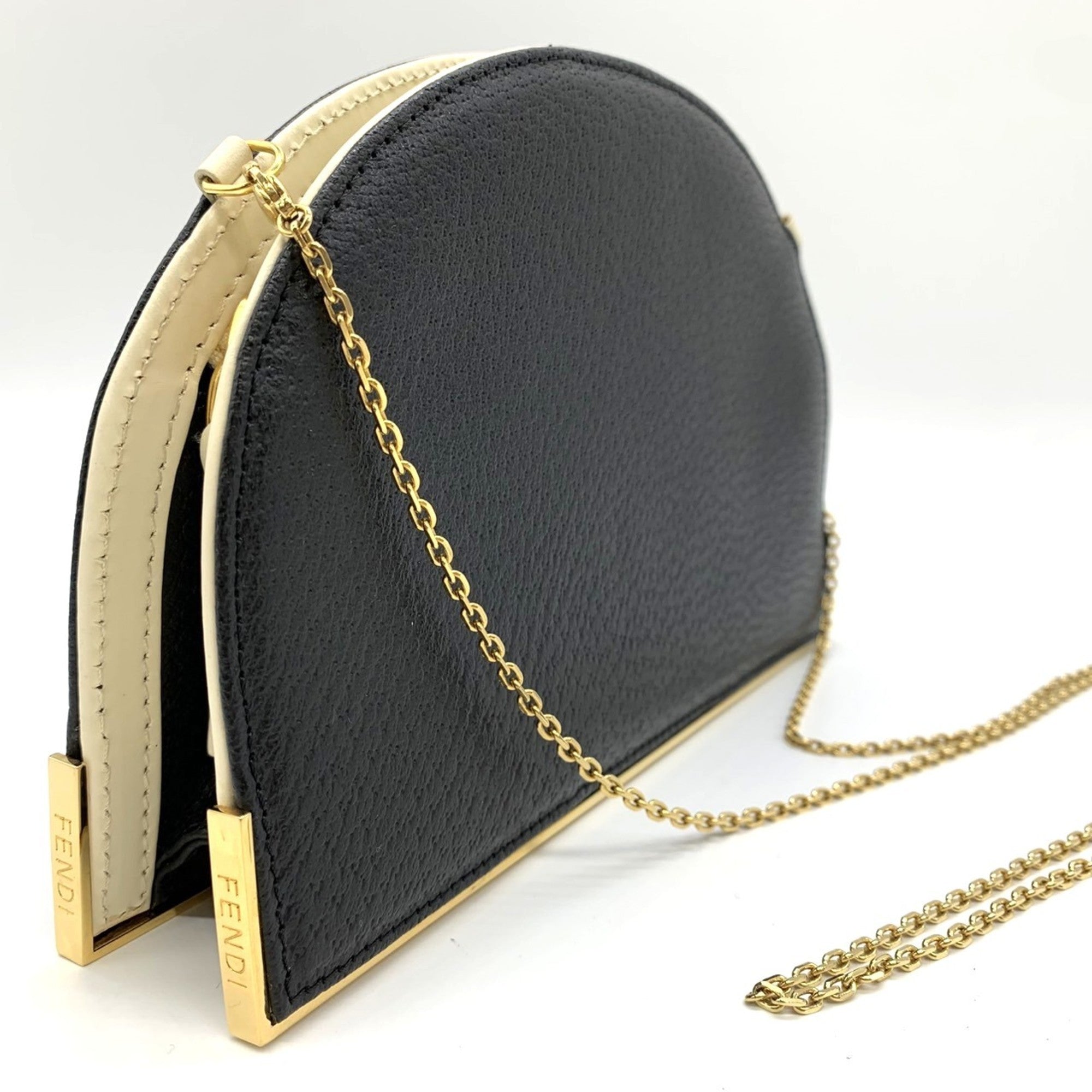 Fendi Black Leather Shoulder Bag