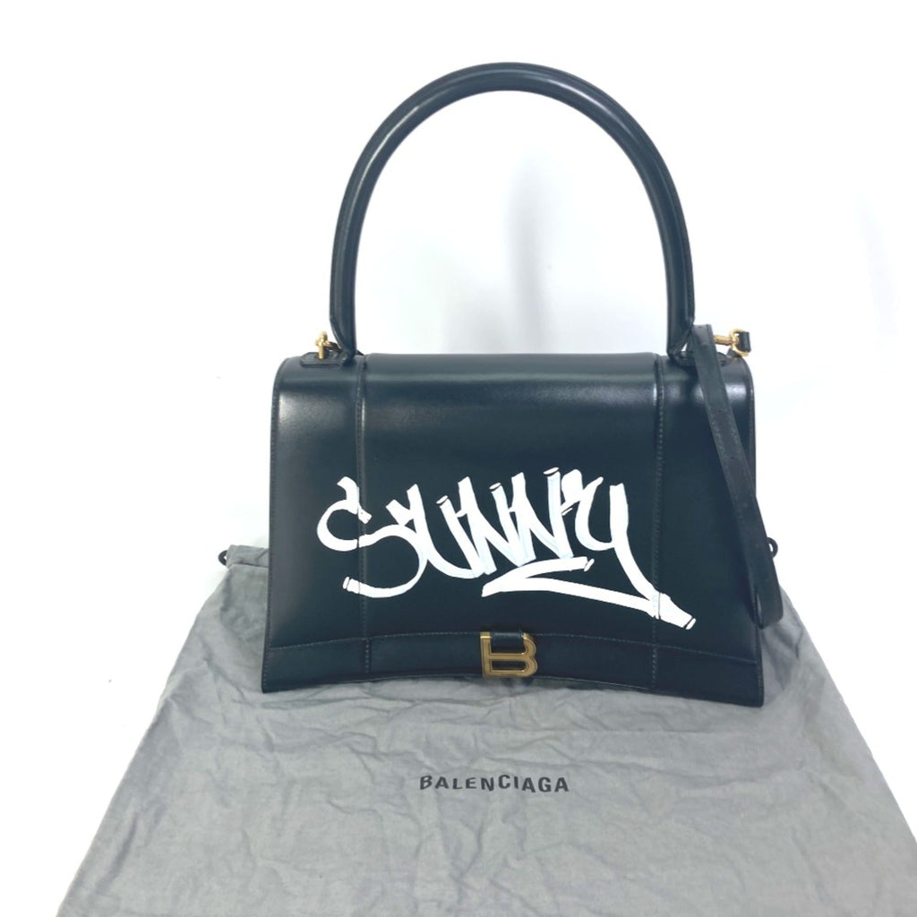 Balenciaga Black Leather Hand