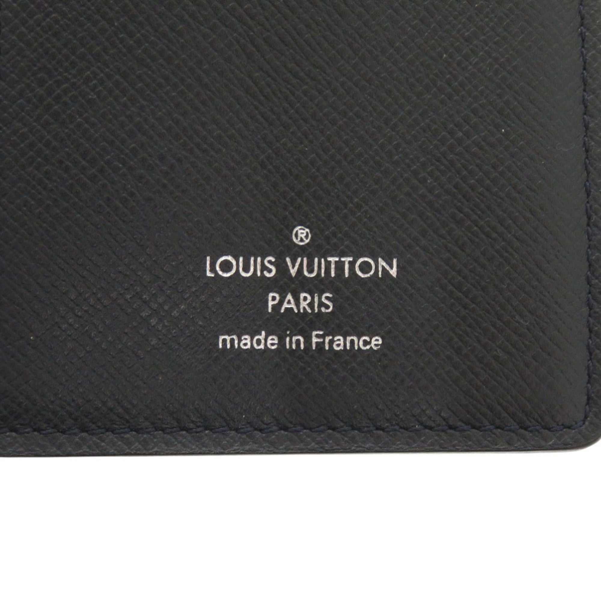 Louis Vuitton Navy Taiga Leather Long Wallet