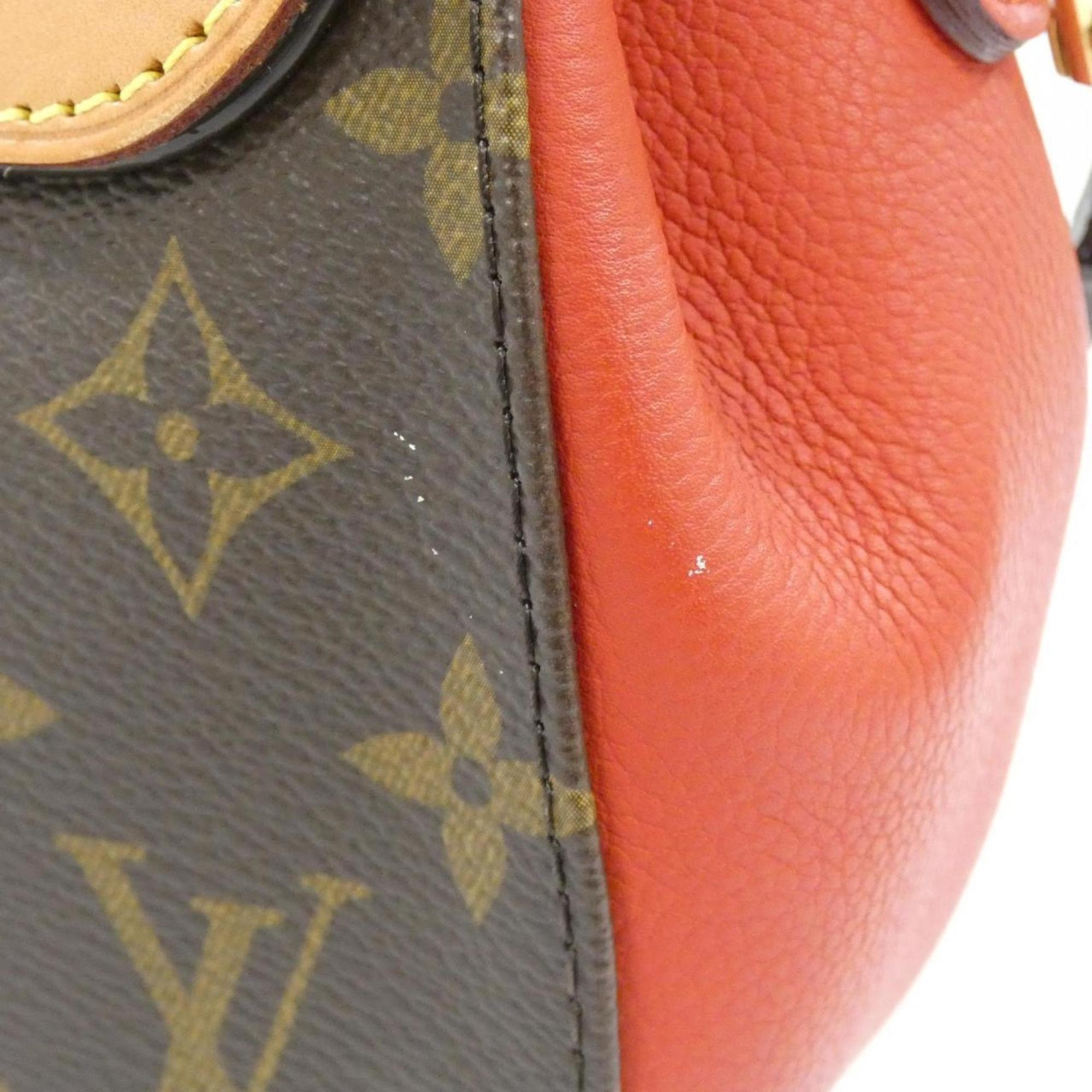 Louis Vuitton Marron Coated Canvas Handbag