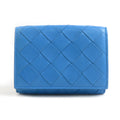Bottega Veneta Blue Leather Wallet (Tri-Fold)