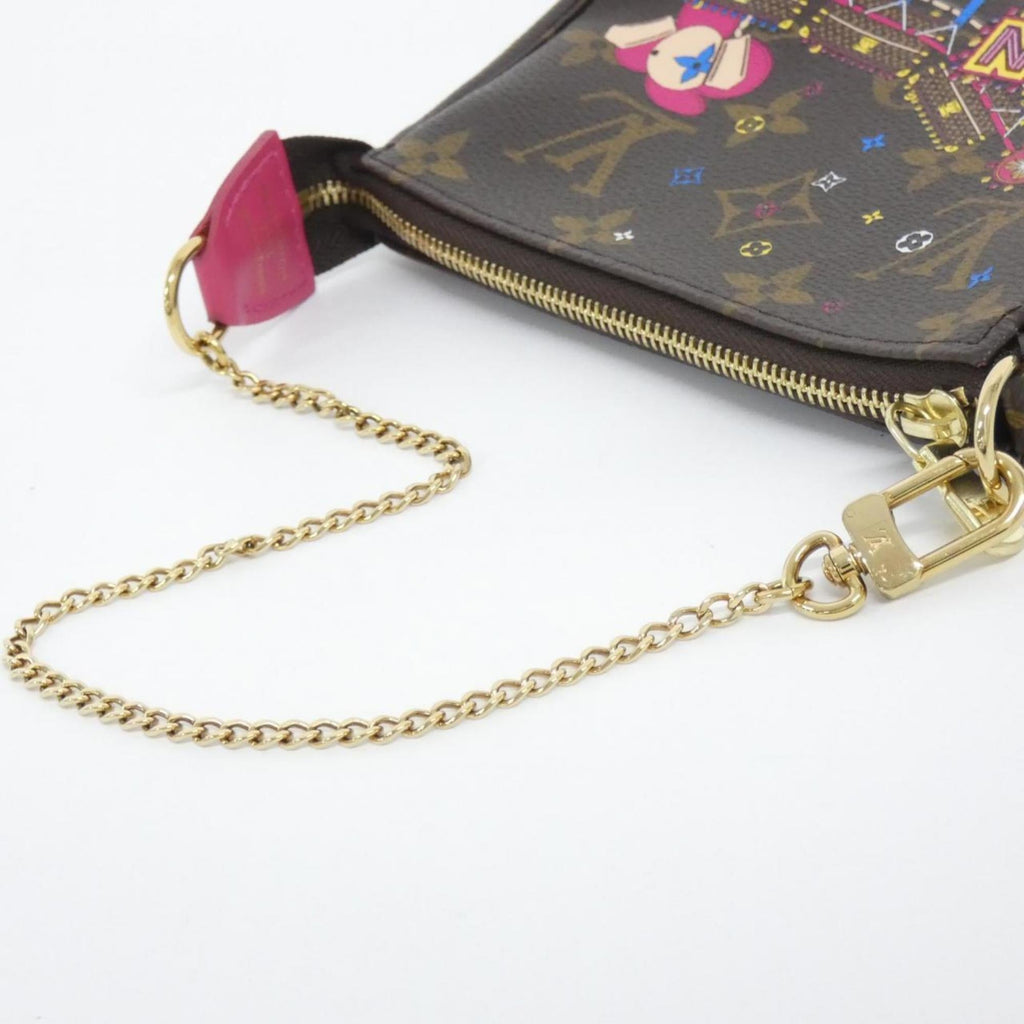 Louis Vuitton Marron Coated Canvas Pochette Pouch