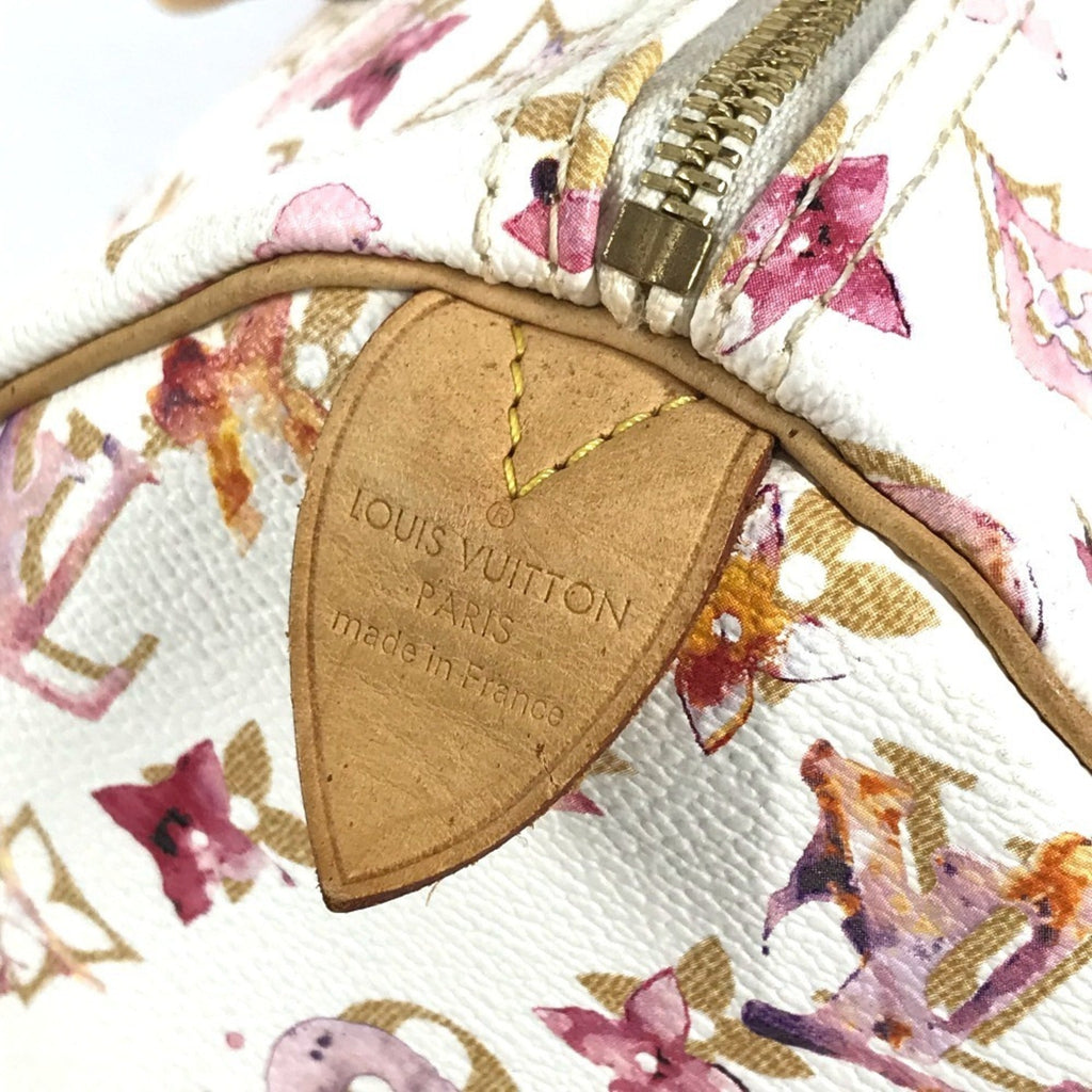 Louis Vuitton Monogram Watercolor Pink White Boston Bag Handbag