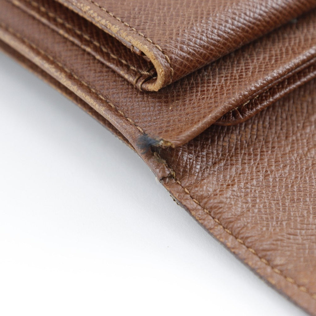 Louis Vuitton Brown Monogram Canvas Wallet (Tri-Fold)