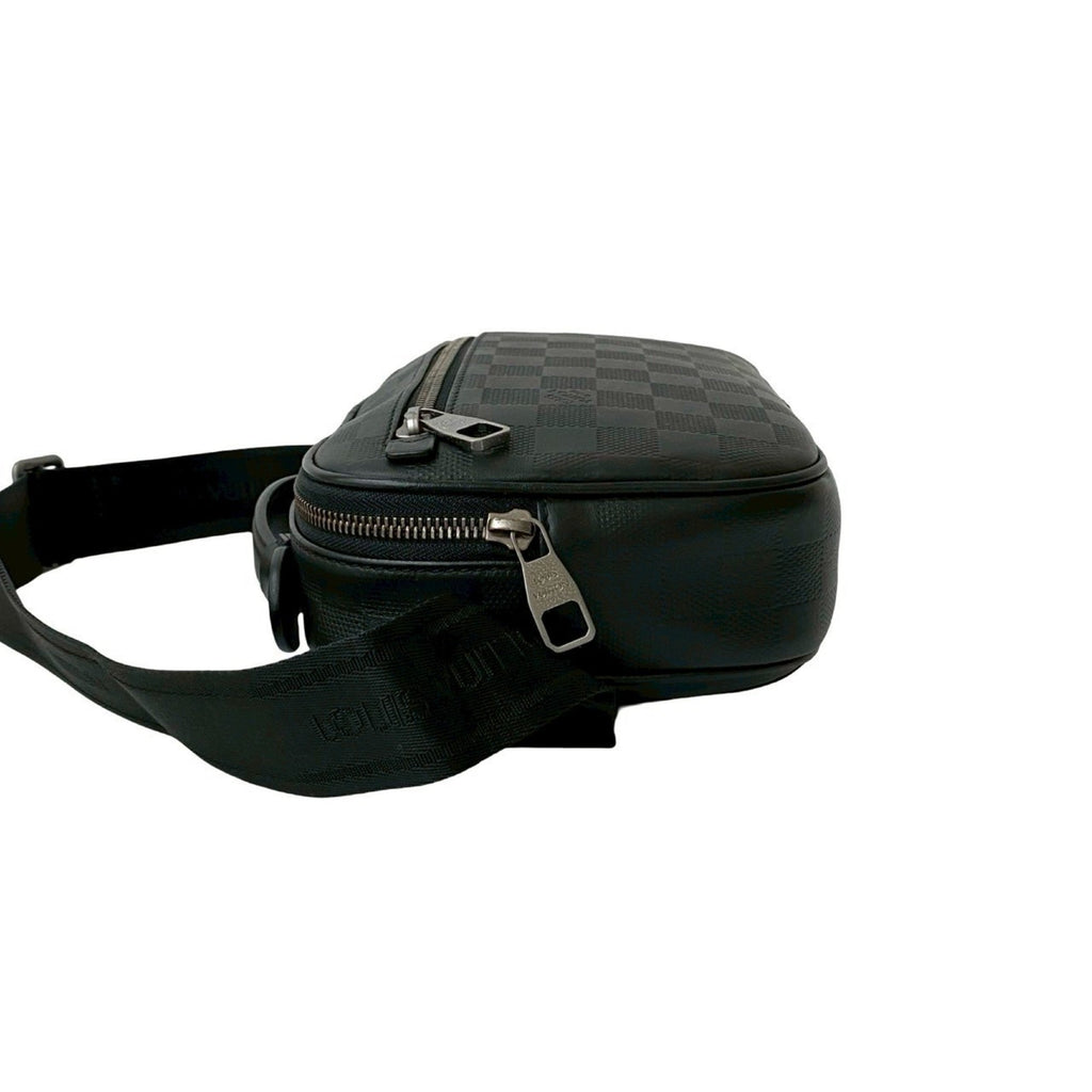 Louis Vuitton Black Leather Handbag Sling Bag