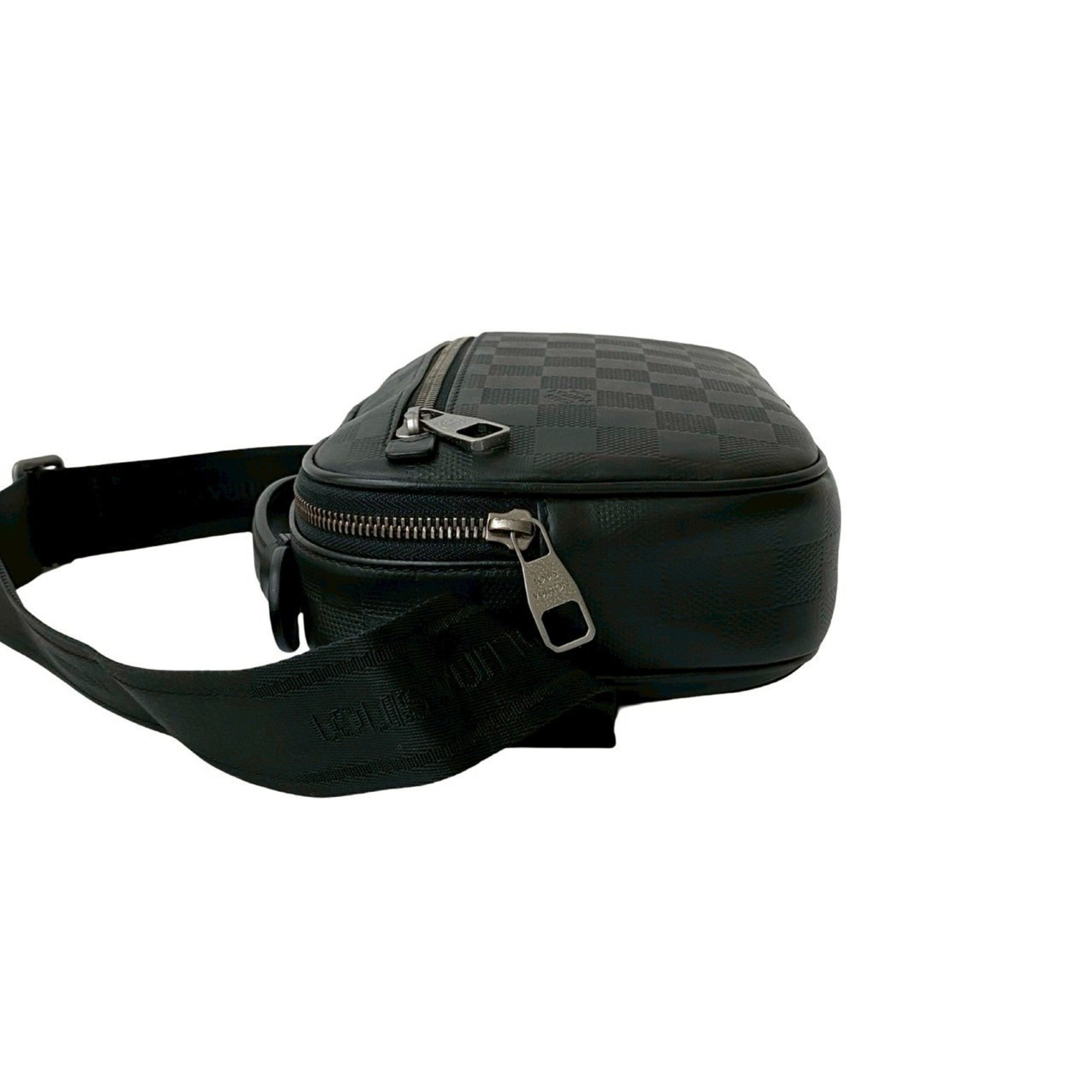 Louis Vuitton Black Leather Handbag Sling Bag