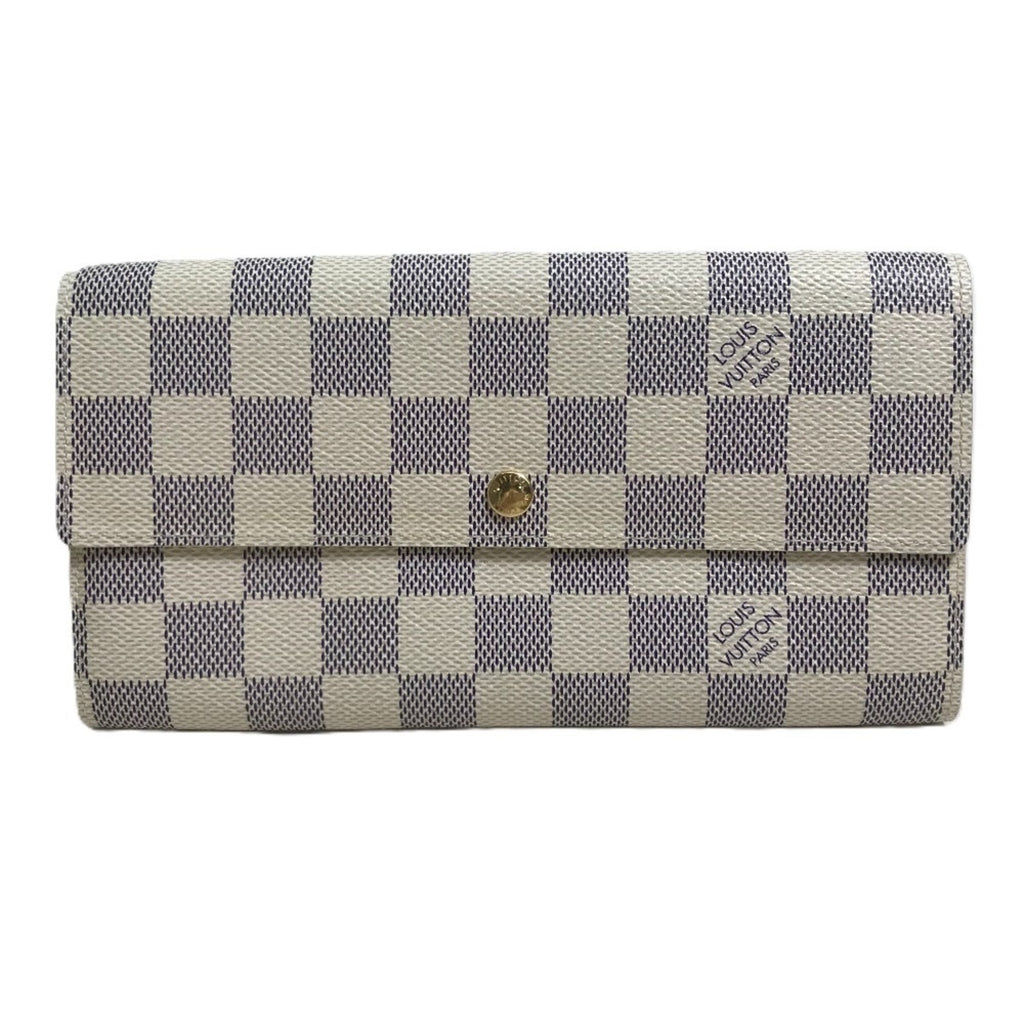 Louis Vuitton Damier Azur Damier Azur White Damier Azur Long Wallet