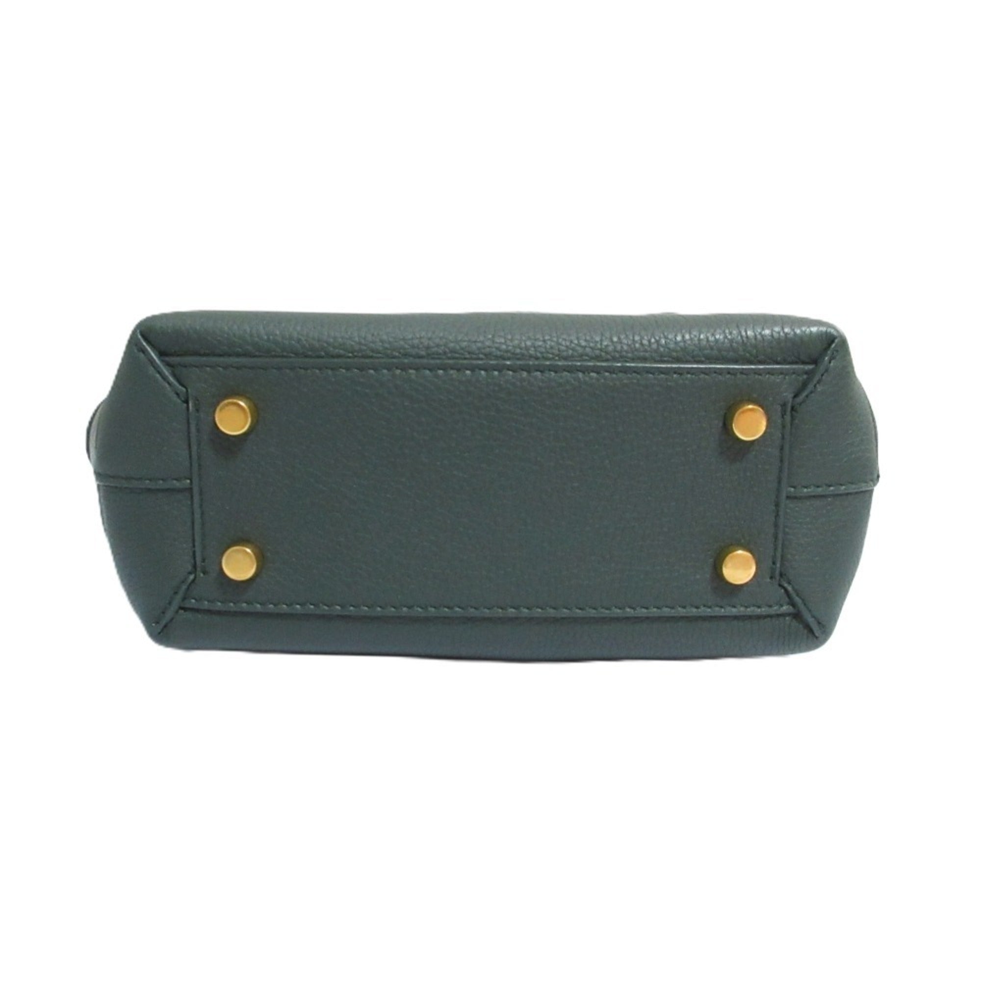 Bottega Veneta Green Leather Handbag Shoulder Bag