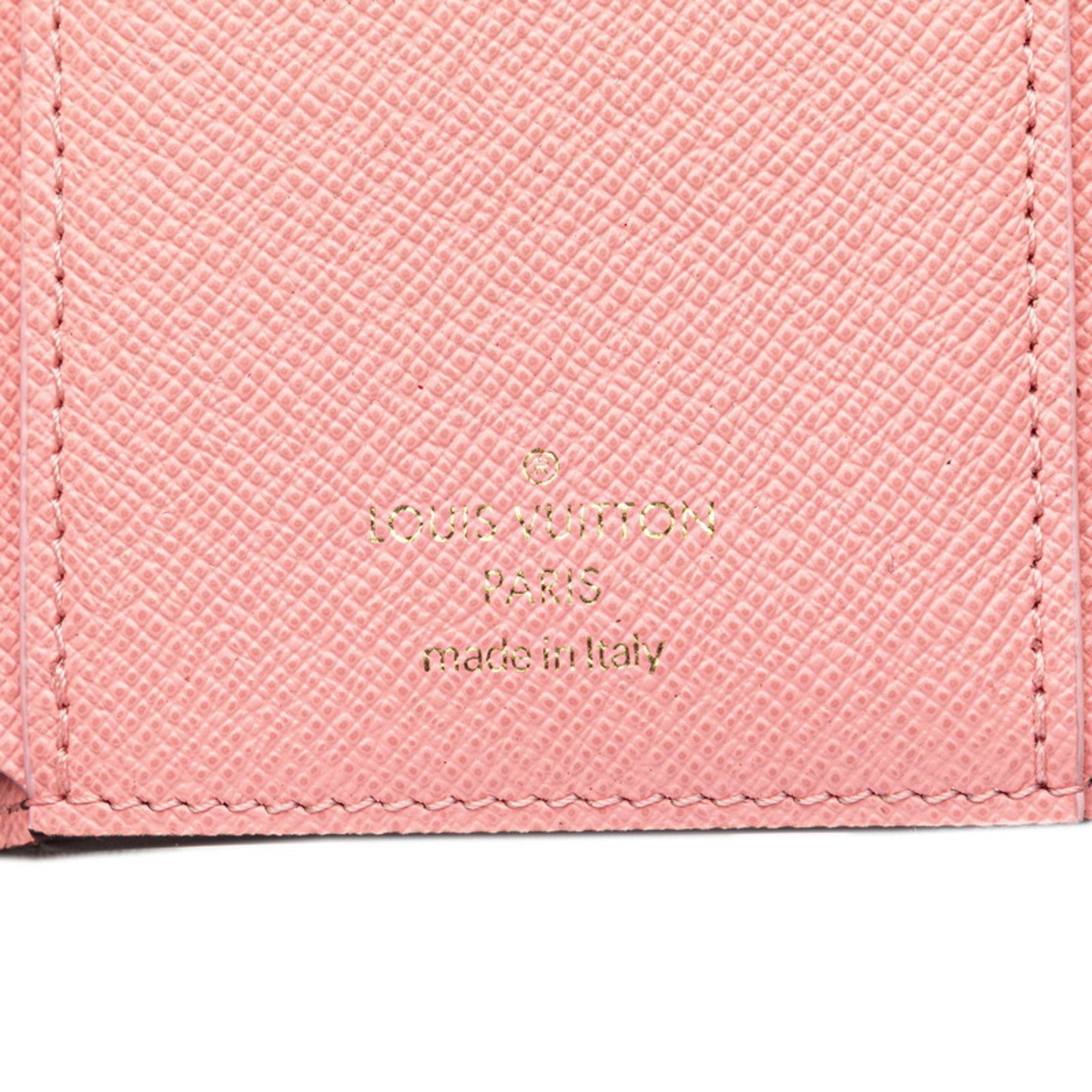 Louis Vuitton Brown Rose Ballerine Pvc Leather Wallet (Tri-Fold)