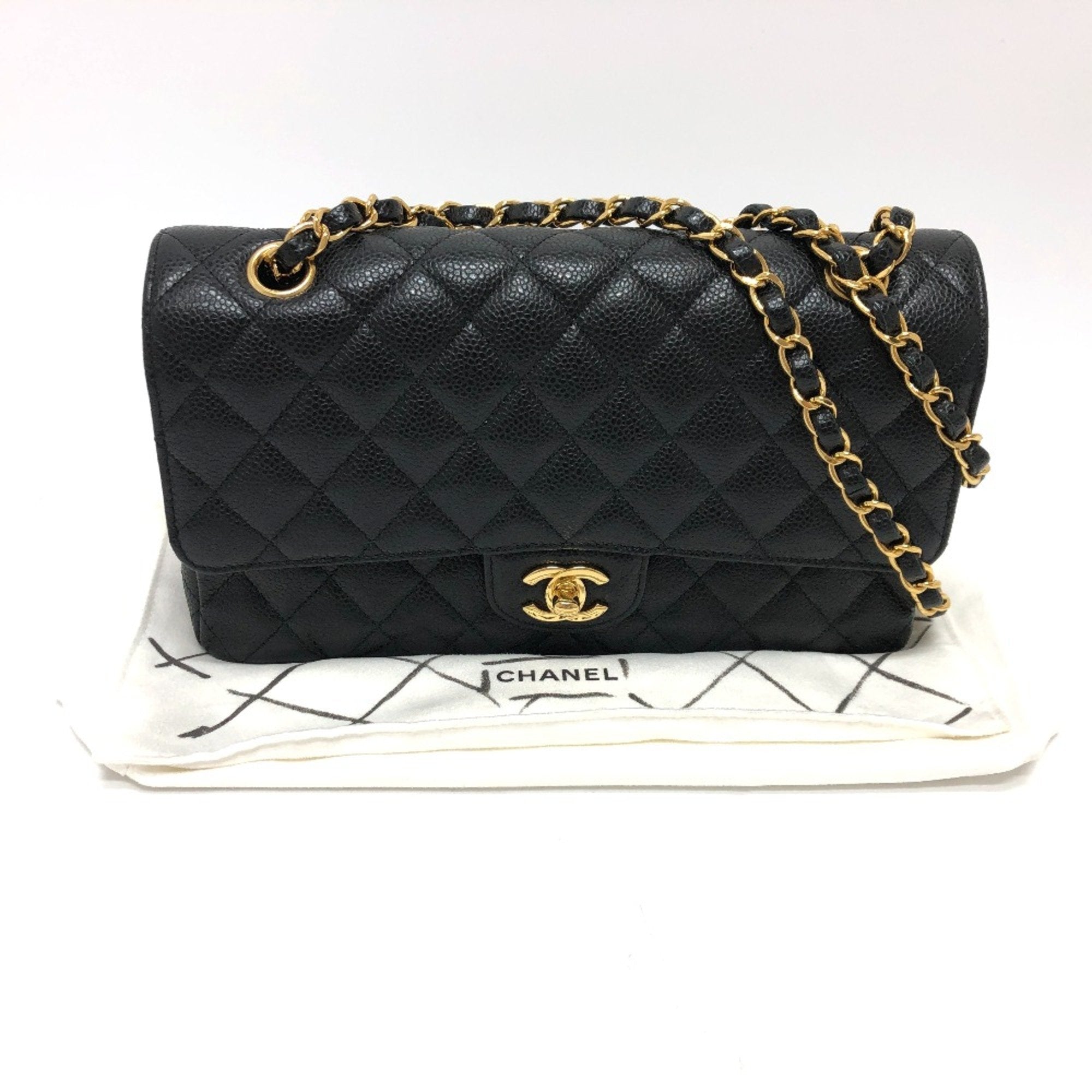 Chanel Black Leather Shoulder Bag
