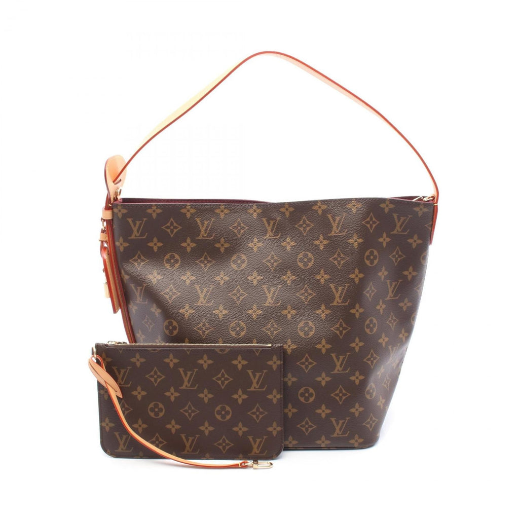 Louis Vuitton Brown Coated Canvas Leather Shoulder Bag