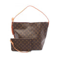 Louis Vuitton Brown Coated Canvas Leather Shoulder Bag