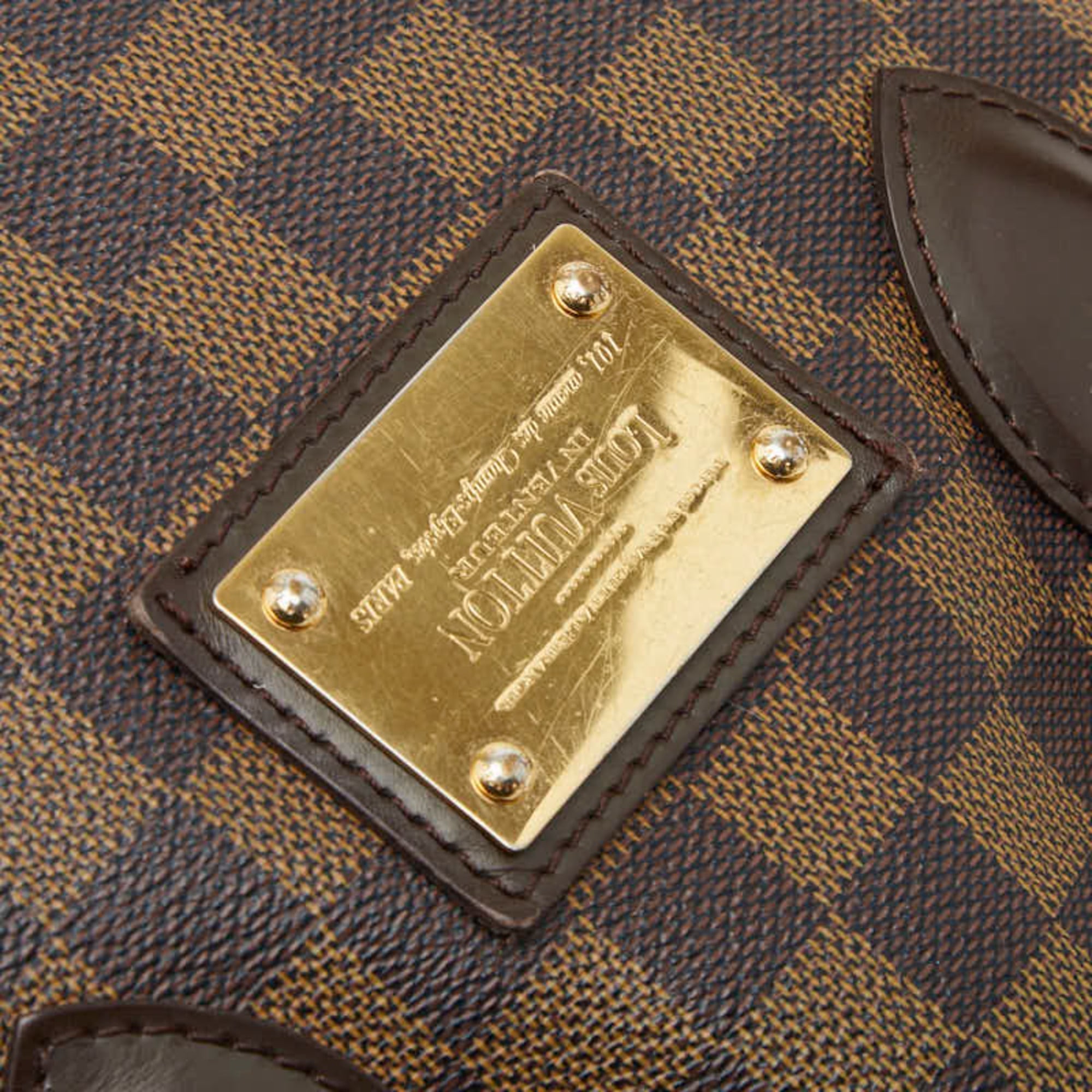 Louis Vuitton Brown Ebene Pvc Leather Handbag Tote Bag