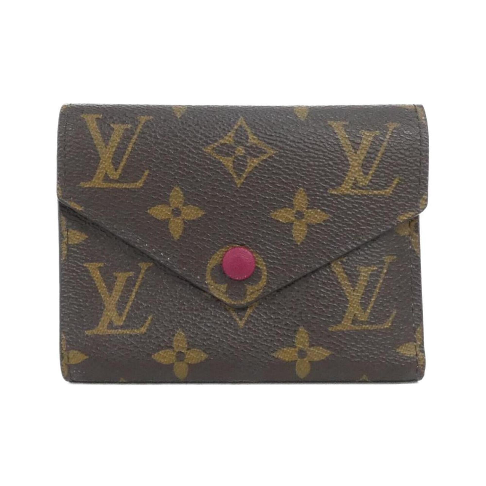 Louis Vuitton Fuchsia Marron Monogram Monogram Wallet (Tri-Fold)