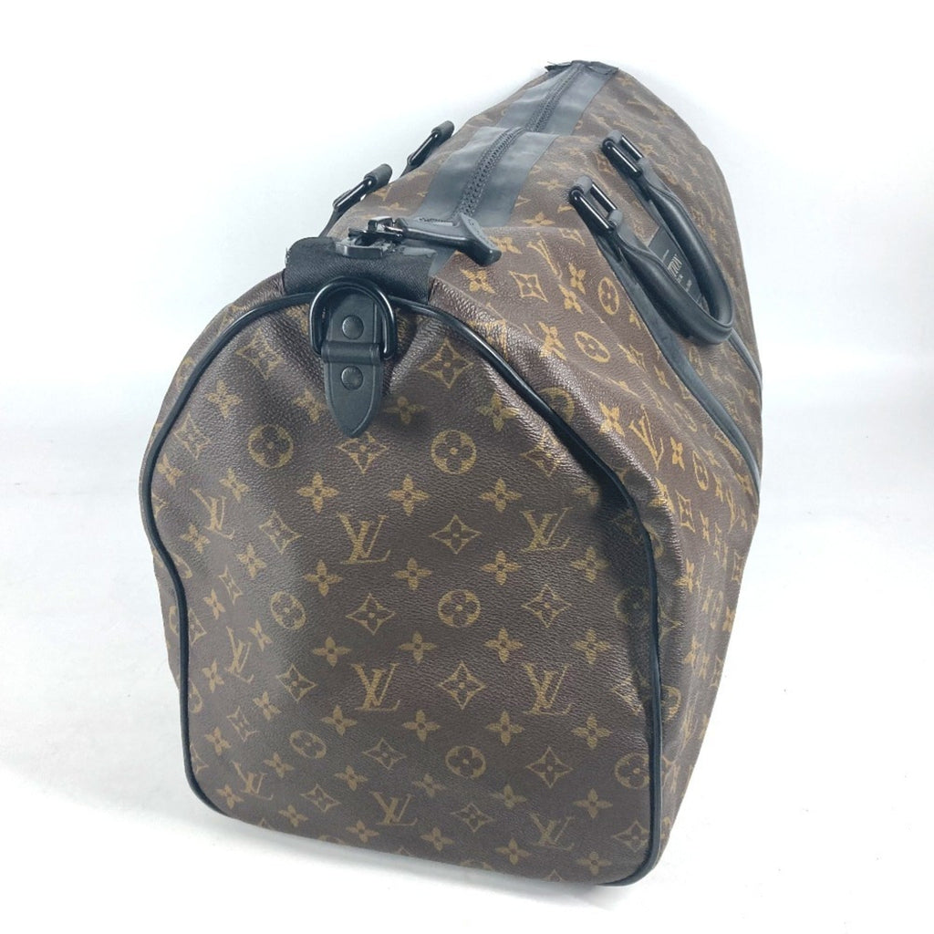 Louis Vuitton Black Brown Monogram Canvas Boston Bag