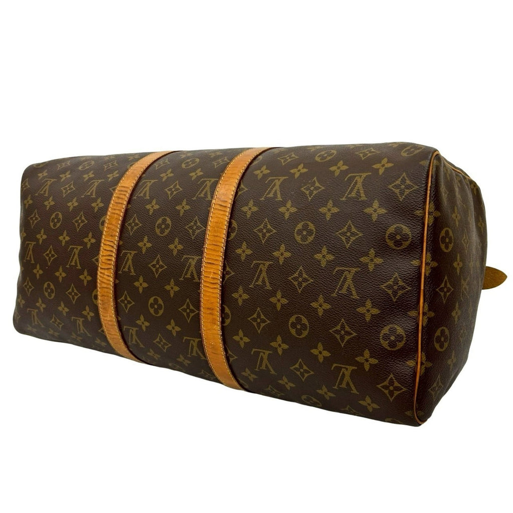 Louis Vuitton Brown Leather Pvc Boston Bag