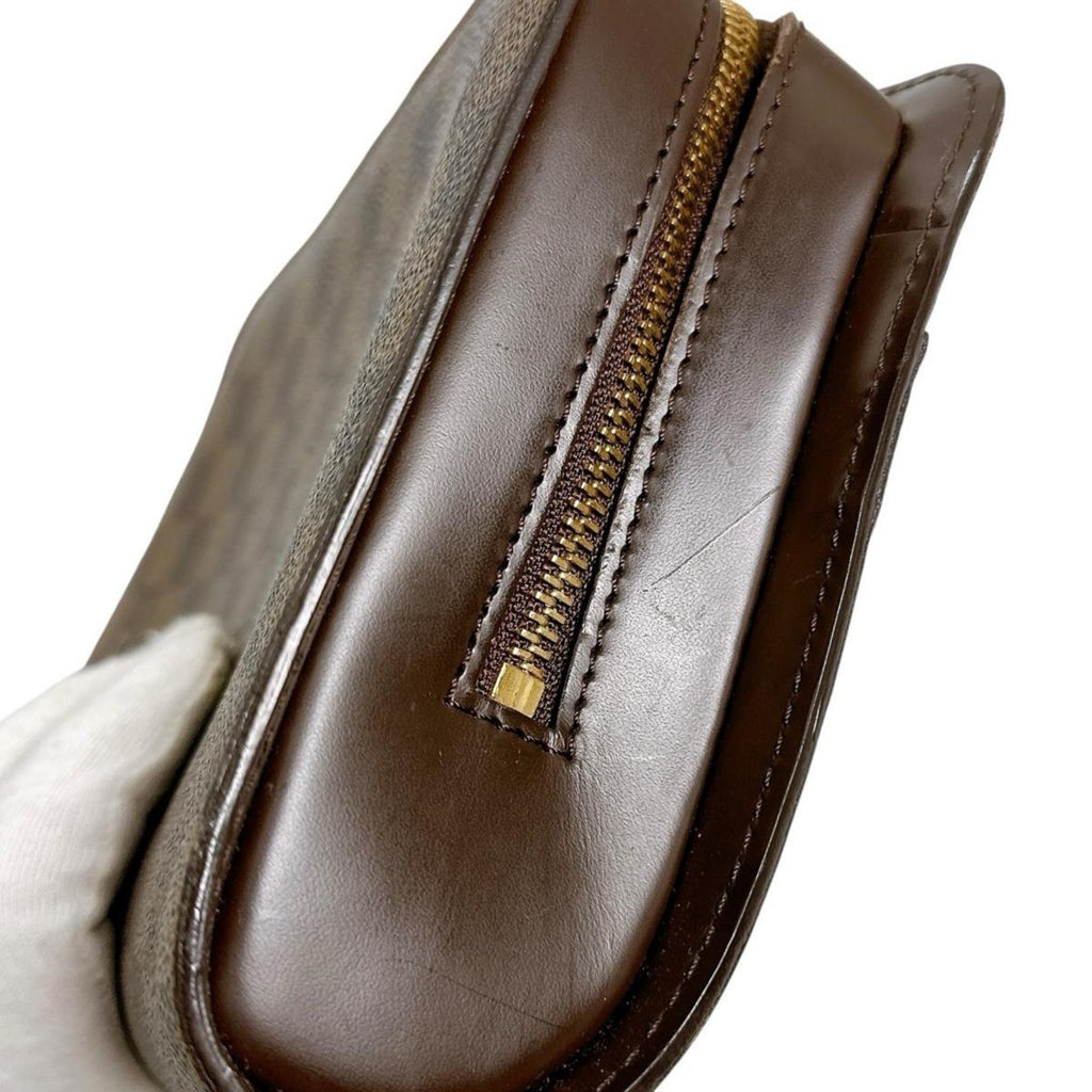 Louis Vuitton Brown Damier Canvas Clutch Bag