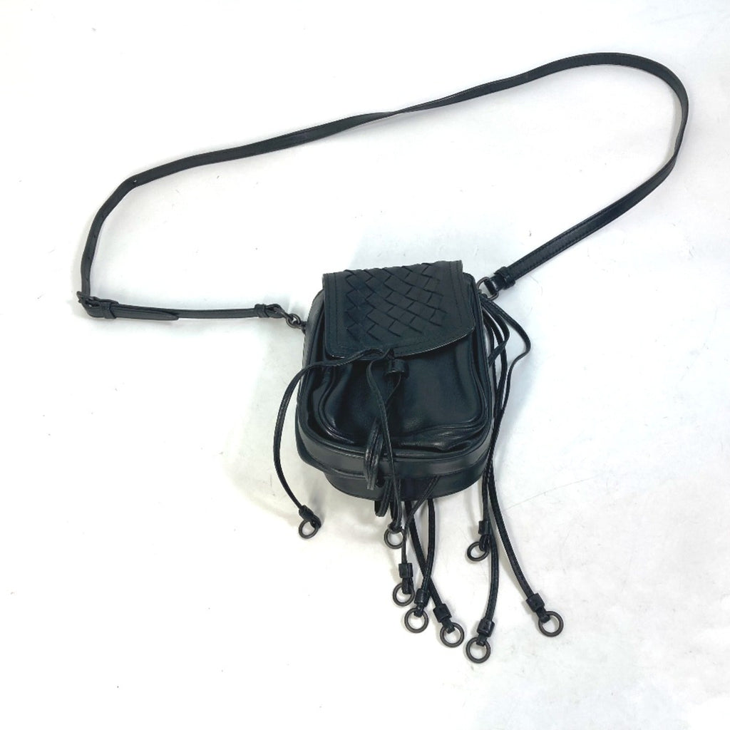 Bottega Veneta Black Leather Shoulder Bag