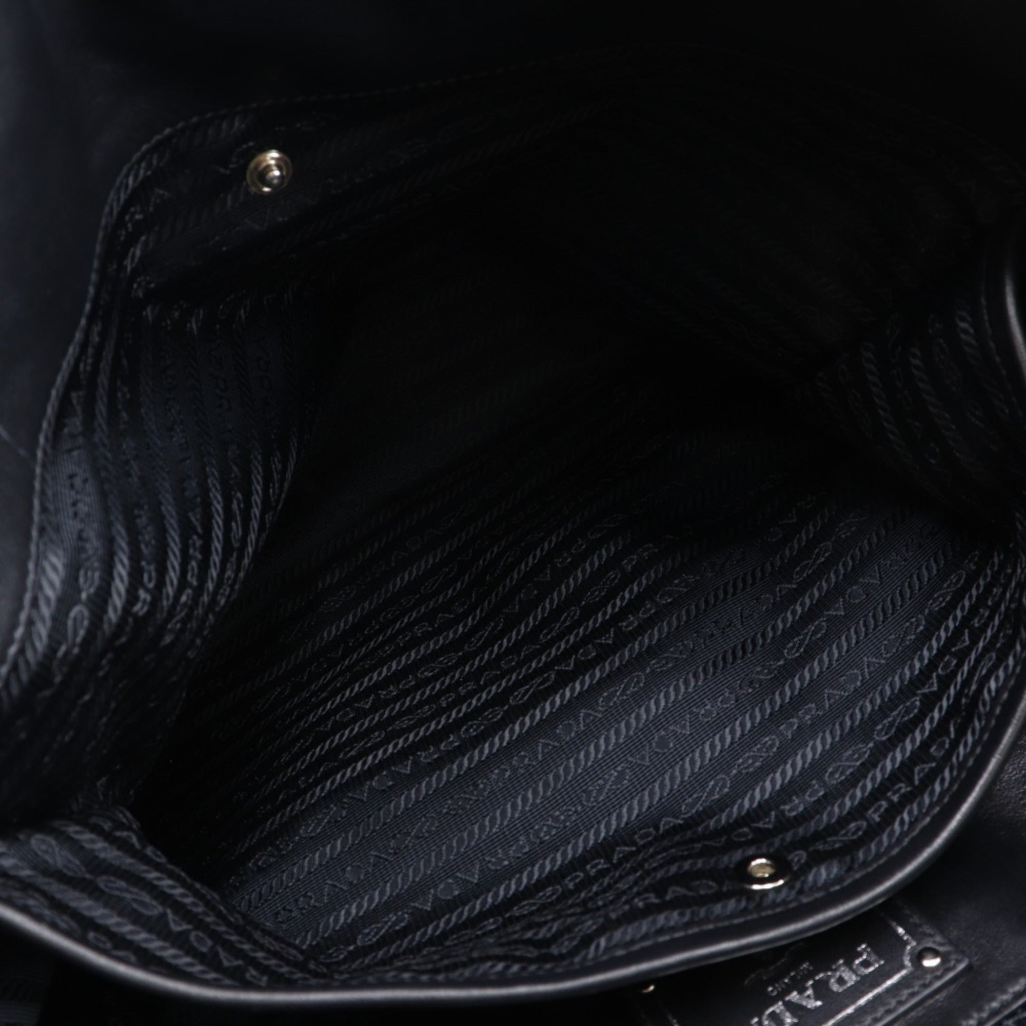 Prada Black Leather Tote Bag