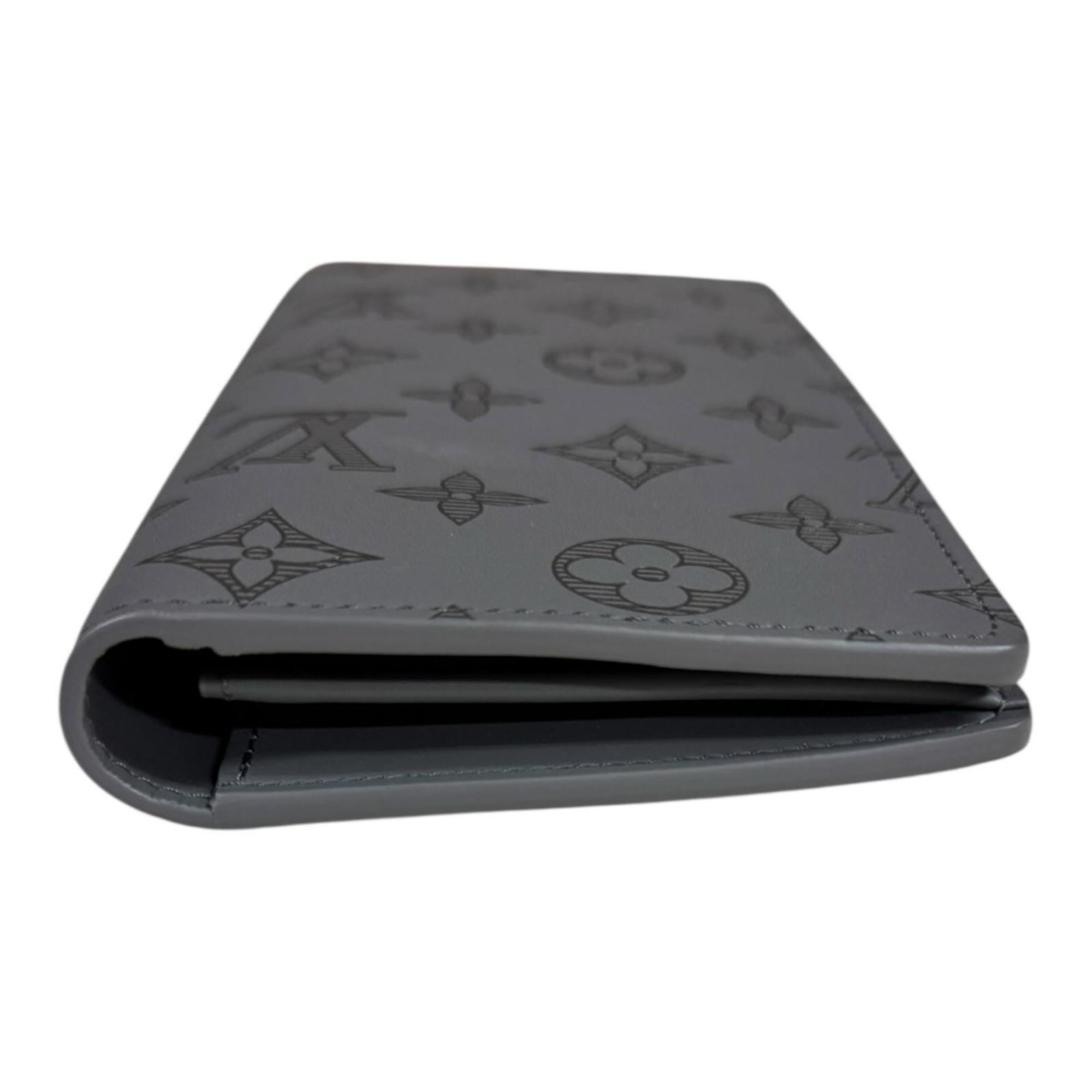 Louis Vuitton Gray Monogram Shadow Long Wallet